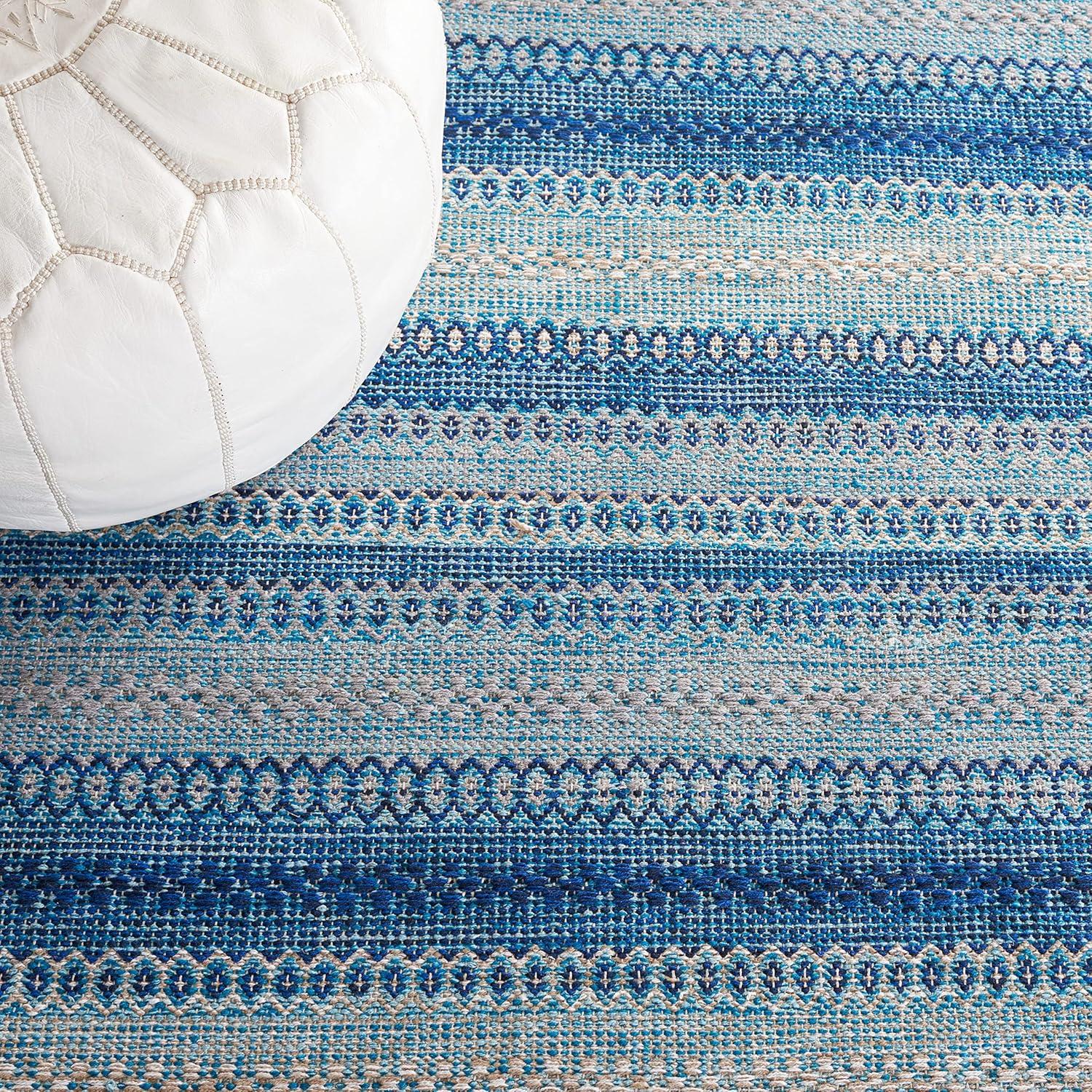 Kilim KLM475 Hand Woven Area Rug - Grey/Blue - 5'x8' - Safavieh.