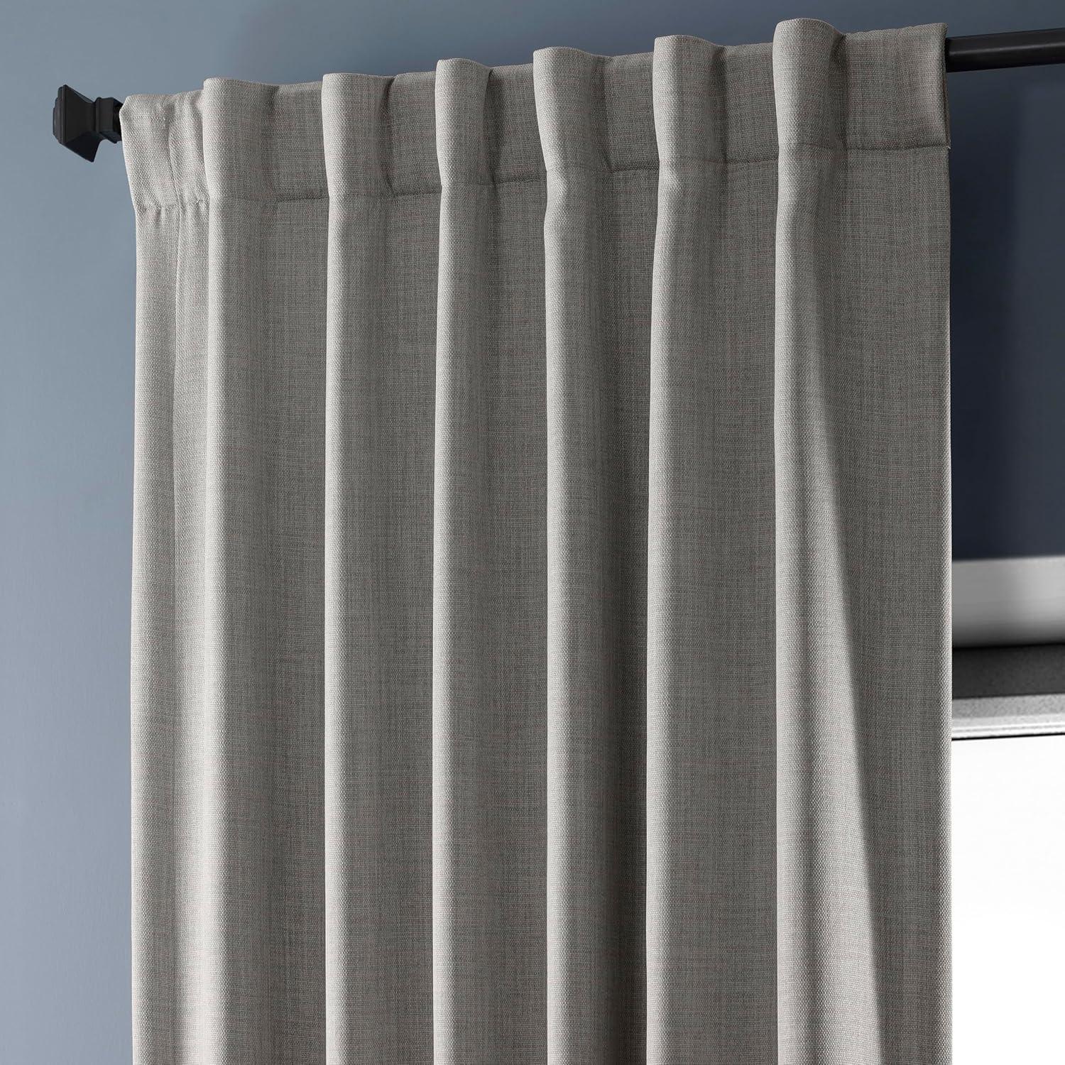 Clay Faux Linen Blackout Curtains 50" x 120"