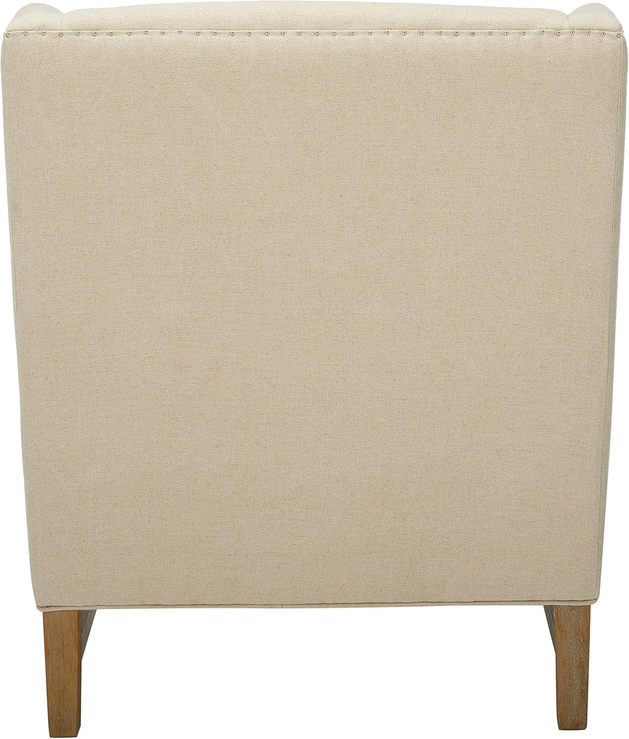 Coaster Transitional Fabric Upholstered Accent Chair in Beige