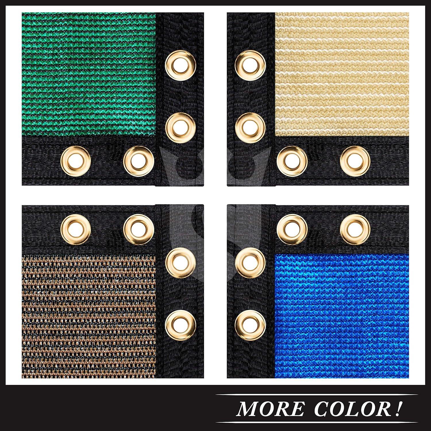 Royal Shade 6' x 50' Brown Fence Privacy Screen Cover Windscreen with Heavy Duty Brass Grommets - Cable Zip Ties Include (We Make Custom Size)