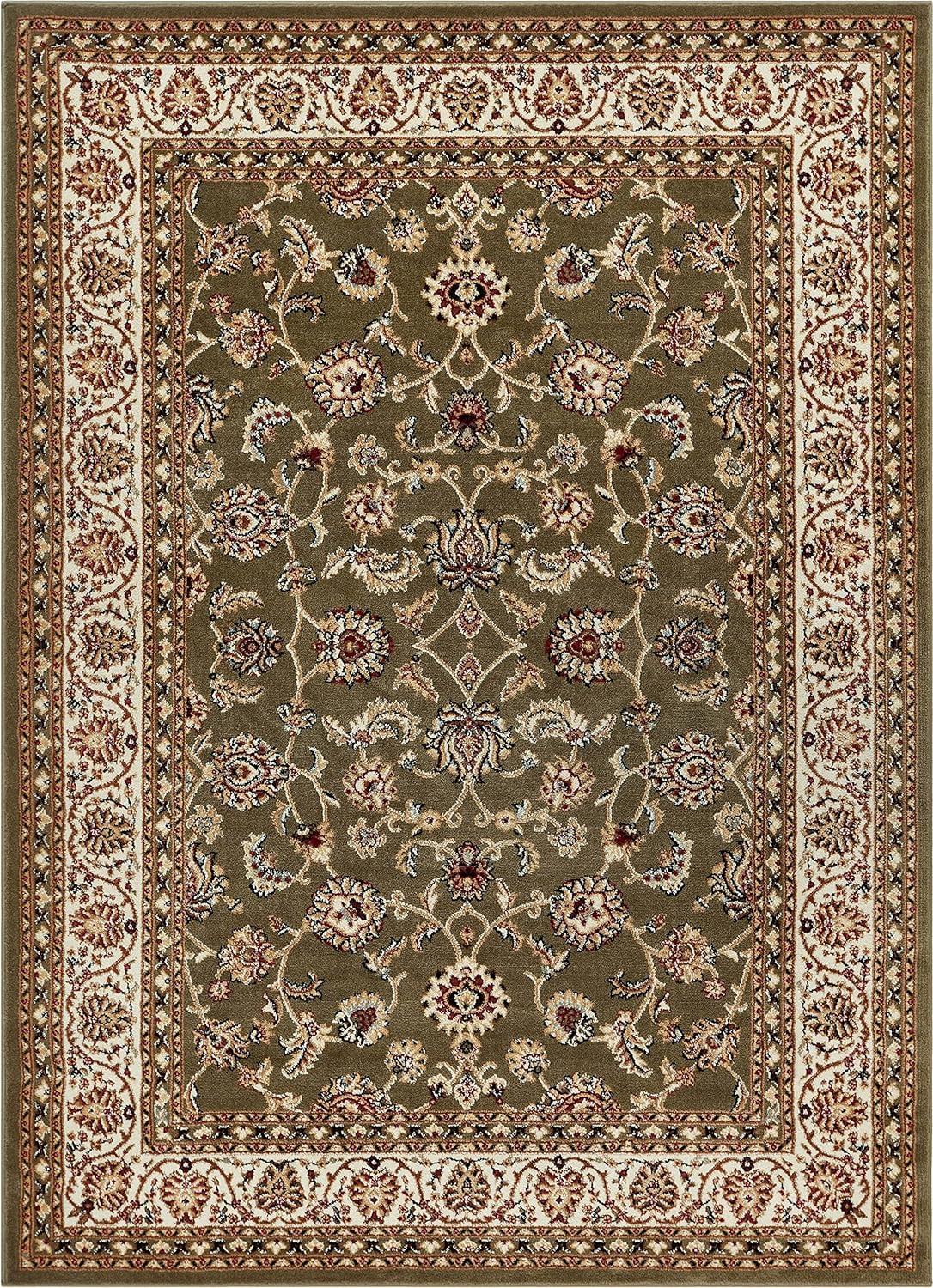 Well Woven Barclay Sarouk Traditional Oriental Panel Green 6'7" x 9'6" Area Rug