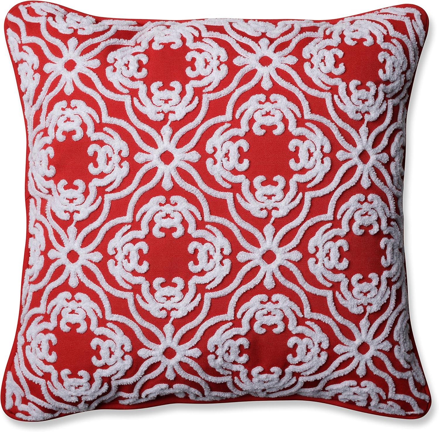 Allee Embroidered Indoor/Outdoor Reversible Throw Pillow