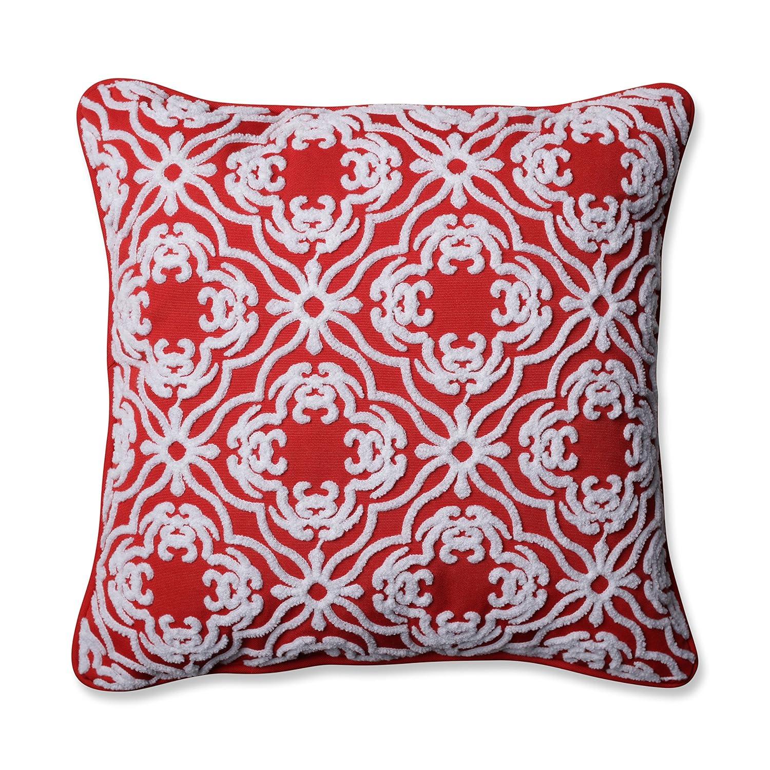 Allee Embroidered Indoor/Outdoor Reversible Throw Pillow