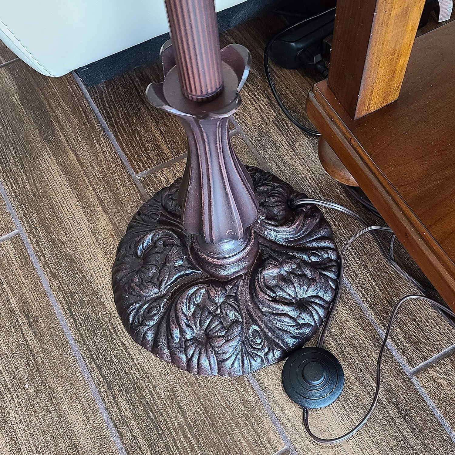 Amora Lighting Tiffany Style Jeweled Reading Floor Lamp 62" High