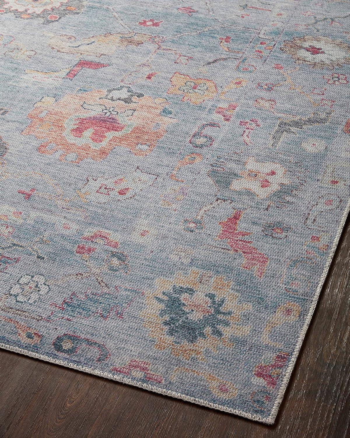 Elysium Denim Multi Oriental Low-Pile 7'6" x 9'6" Area Rug