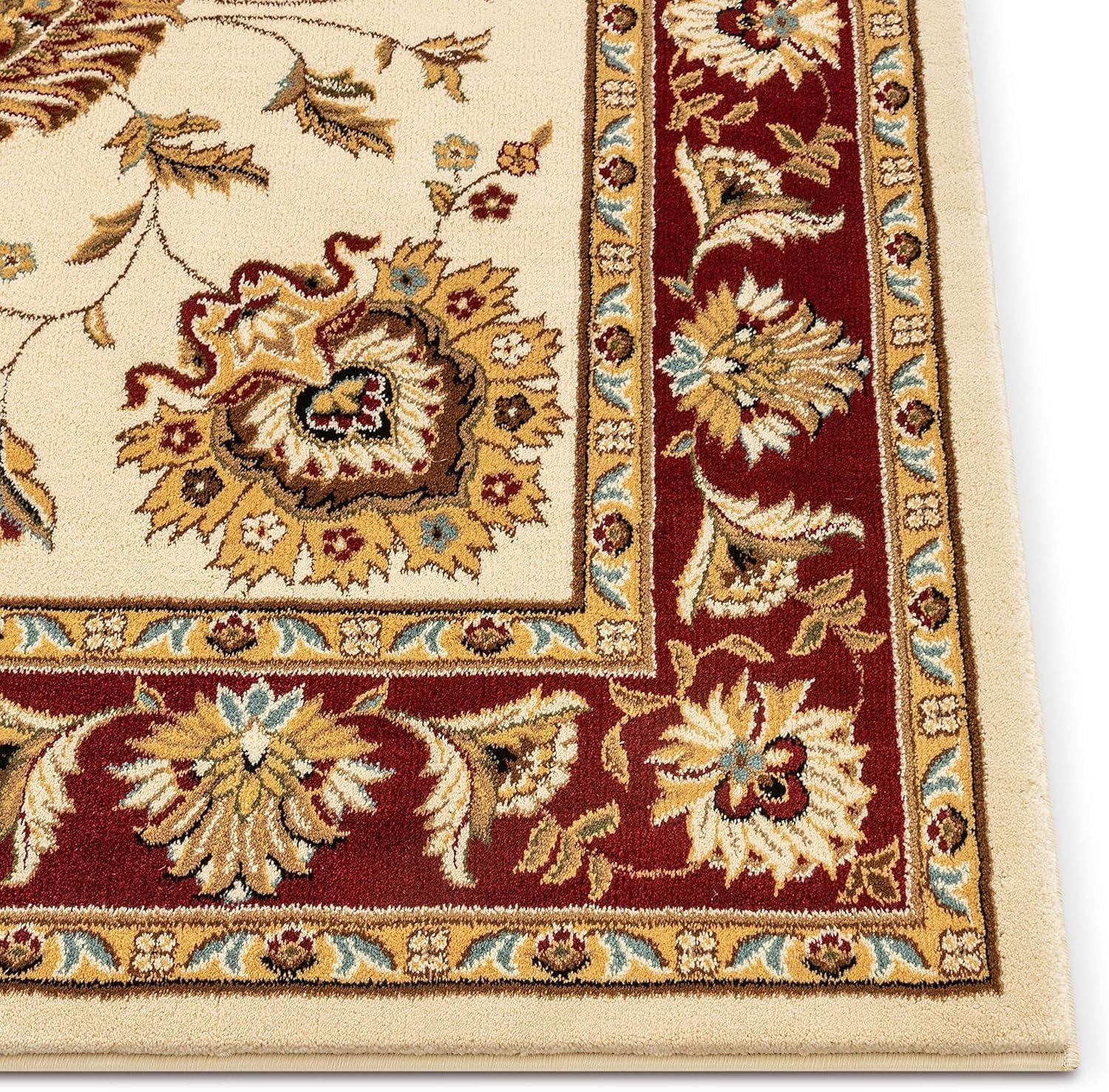 Well Woven Sultan Sarouk Oriental Persian Floral Formal Traditional Modern Classic Thick Soft Area Rug