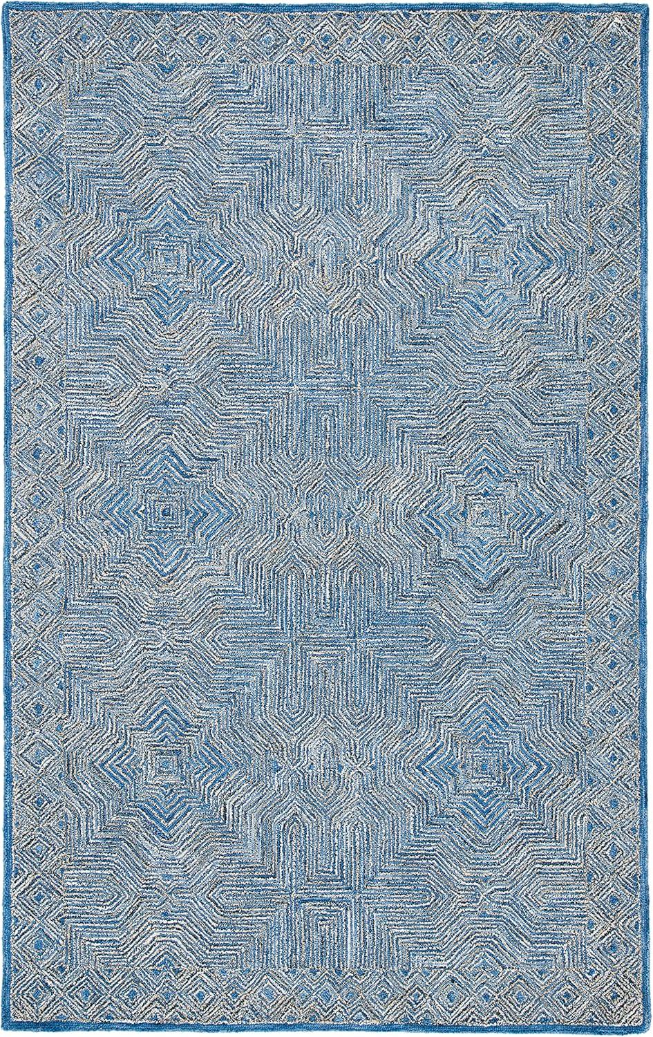 Micro-Loop MLP975 Hand Tufted Area Rug - Blue - 5'x8' - Safavieh.