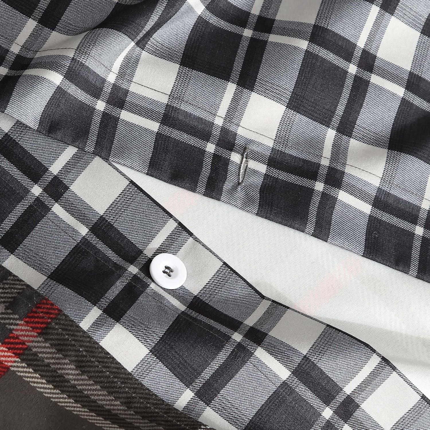 Eddie Bauer Eddie Bauer Willow Plaid Reversible Grey Duvet Cover Set