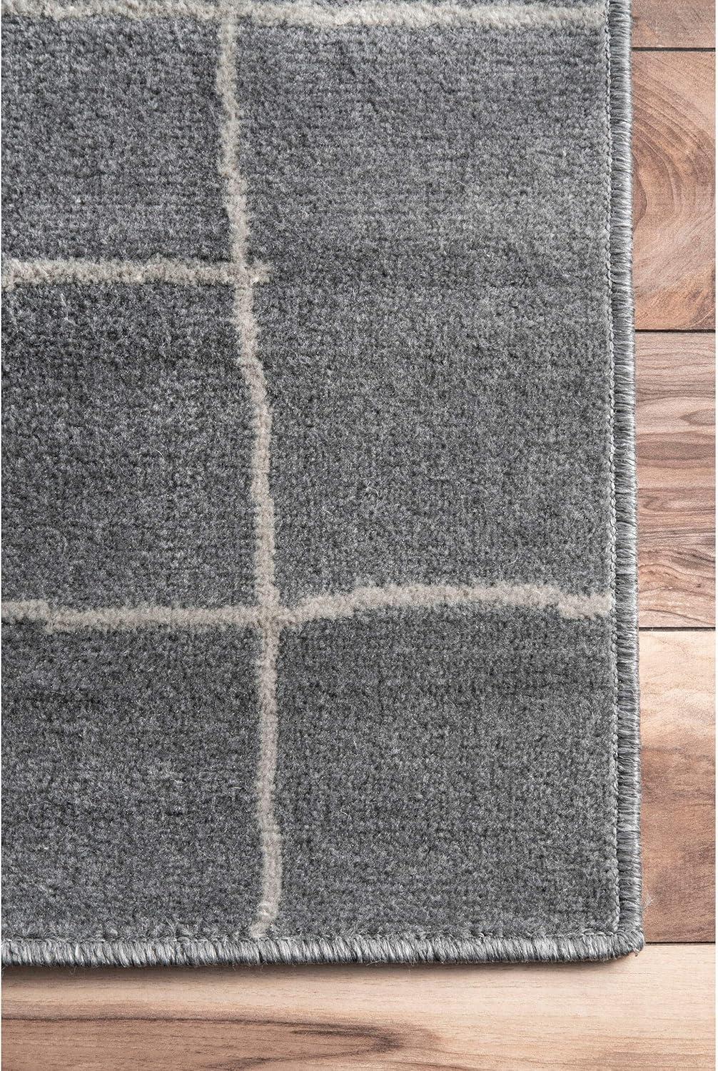 nuLOOM Abstract Vivian Runner Rug, 2' 6" x 8', Gray