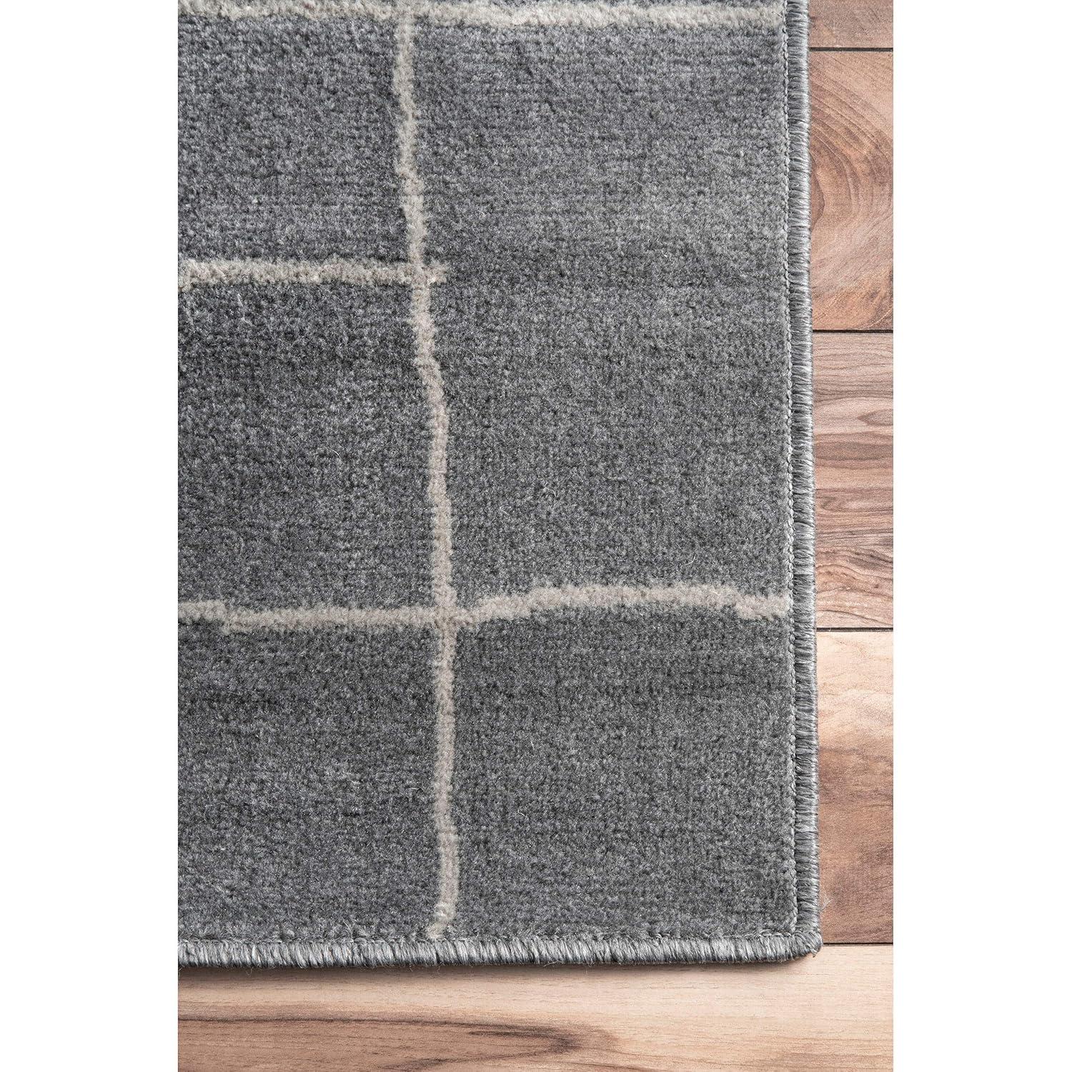nuLOOM Abstract Vivian Runner Rug, 2' 6" x 8', Gray