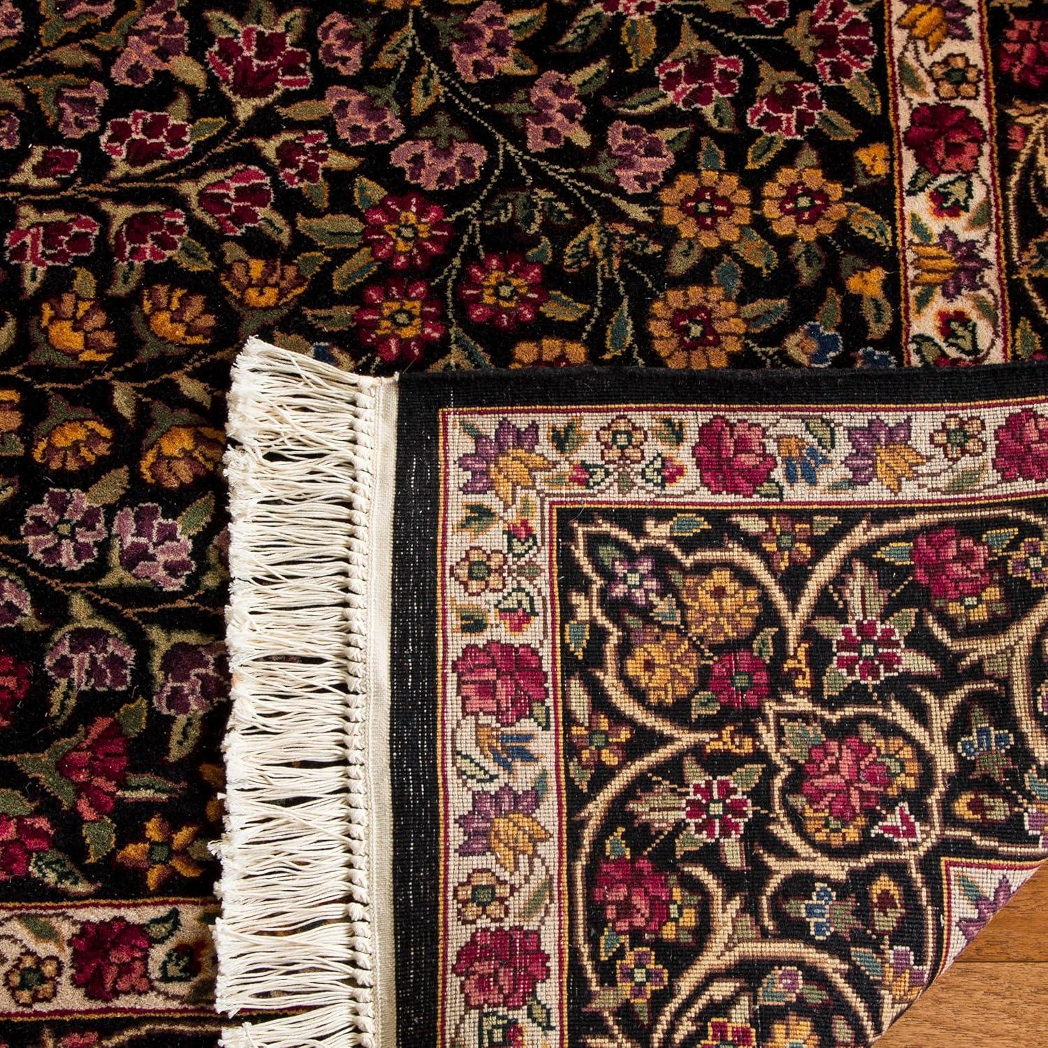 Royal Kerman Wool Pile Floral Rug in Red/Green/Brown