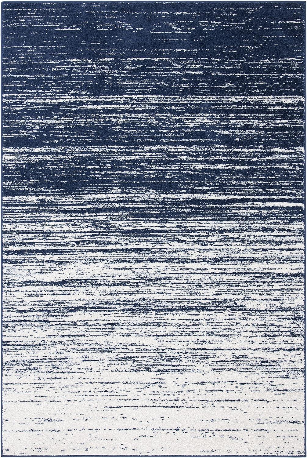 Adirondack ADR113 Machine Made Indoor Accent Rug - Navy/Ivory - 3'x5' - Safavieh