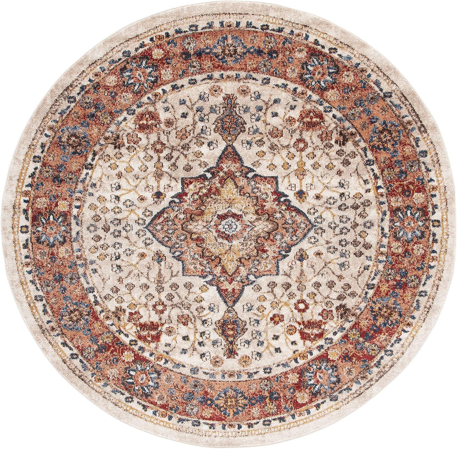 Bijar BIJ652 Power Loomed Indoor Area Rug - Brown/Rust - 5'3"x7'6" - Safavieh