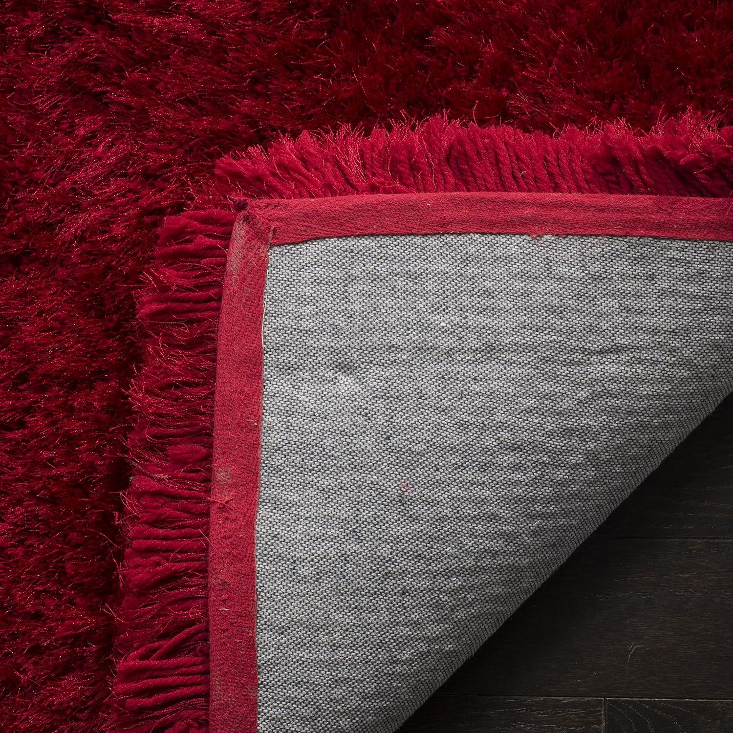 Luxe Shag SGX160 Hand Tufted Indoor Area Rug - Red - 6'x9' - Safavieh