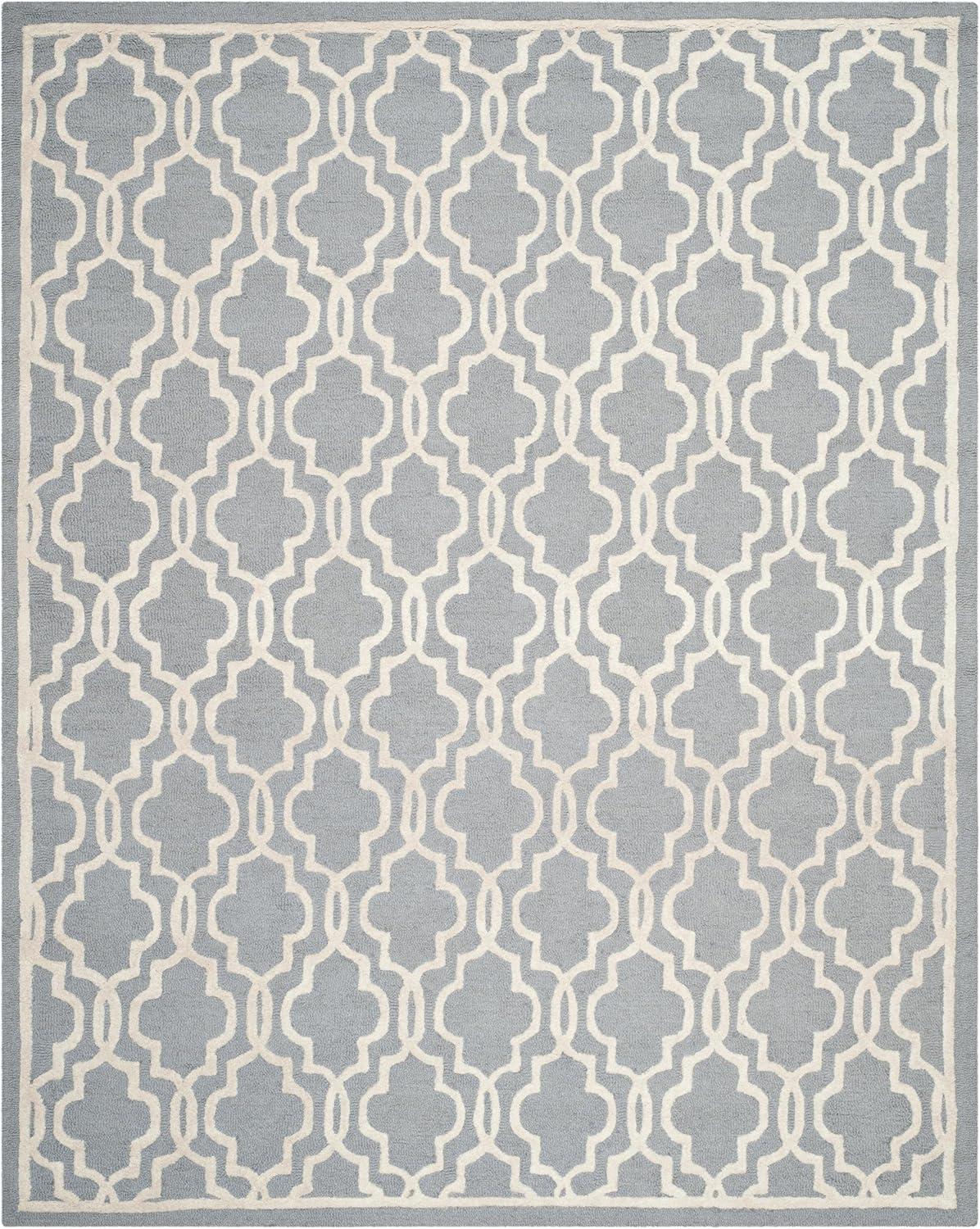 Cambridge CAM131 Tufted Indoor Runner Rug - Silver/Ivory - 2'6"x16' - Safavieh