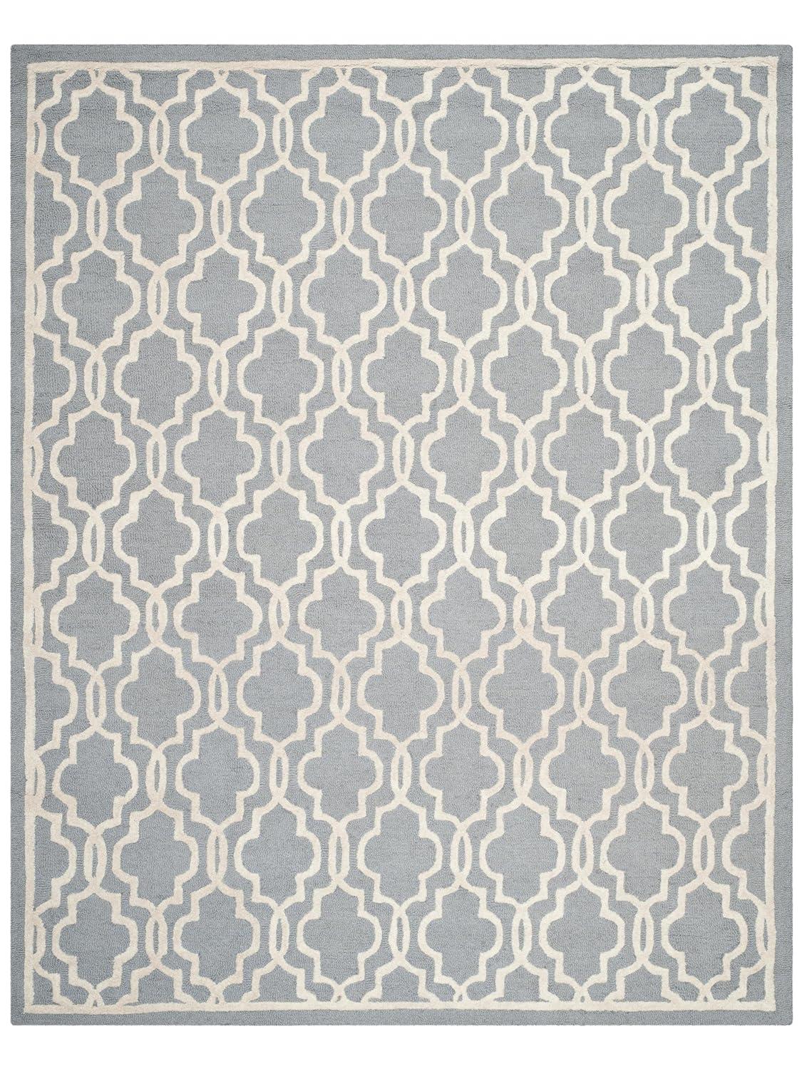 Cambridge CAM131 Tufted Indoor Runner Rug - Silver/Ivory - 2'6"x16' - Safavieh