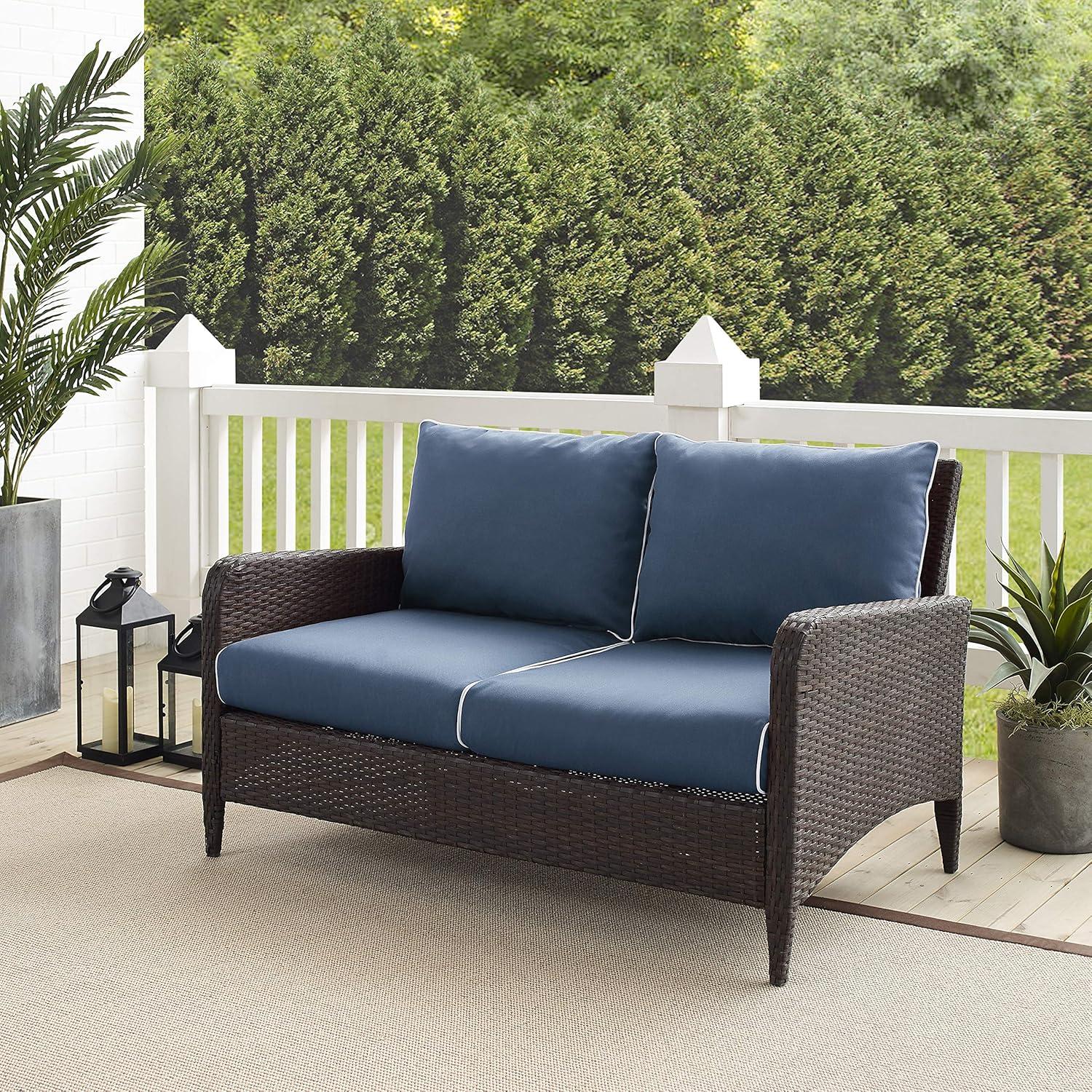 Crosley Kiawah Wicker Outdoor Patio Loveseat