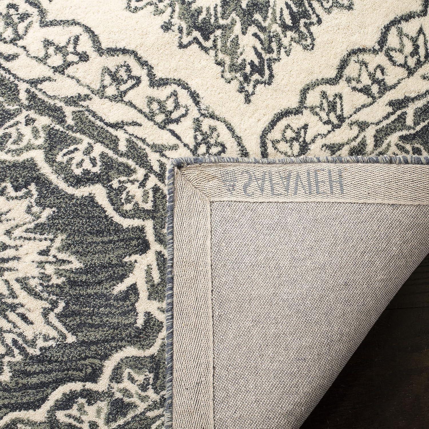 Blossom BLM601 Hand Tufted Runner Rug - Blue/Ivory - 2'3"x8' - Safavieh.