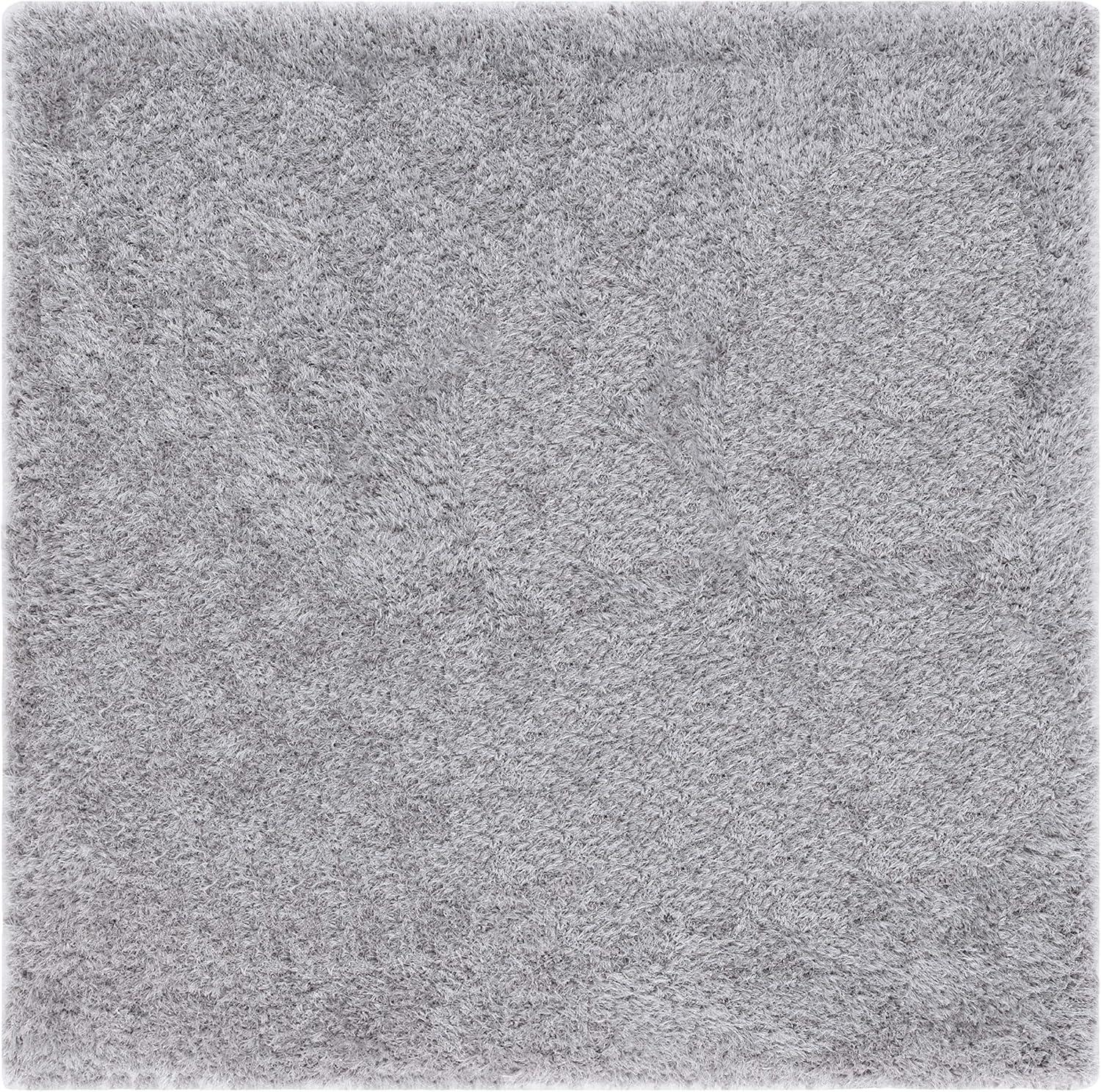 Luxe Shag SGX160 Hand Tufted Indoor Area Rug - Grey - 6'x6' - Safavieh