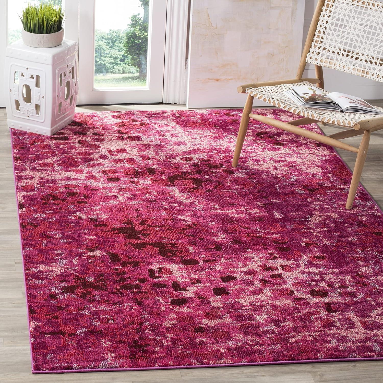 Monaco MNC225 Power Loomed Indoor Area Rug - Fuchsia - 8'x11' - Safavieh