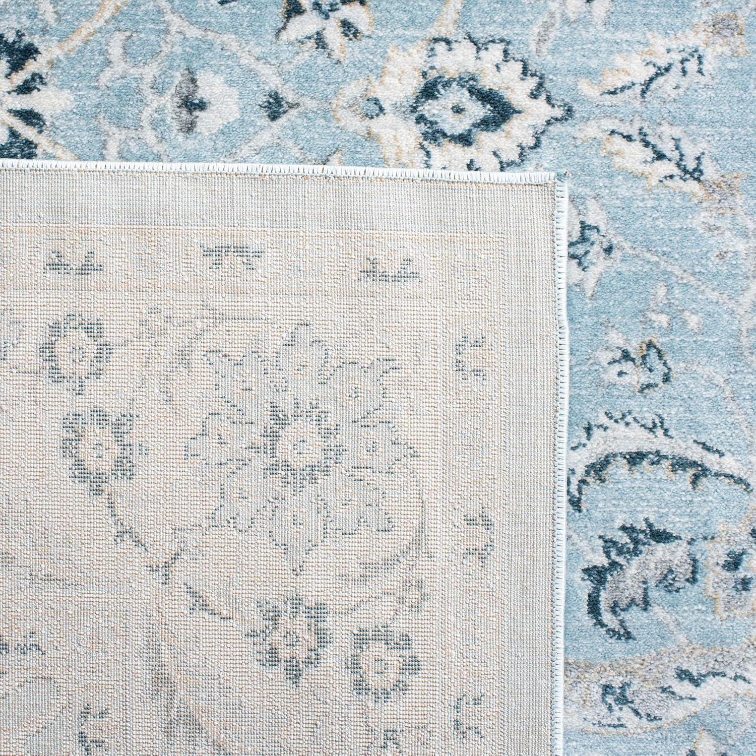 Isabella ISA912 Power Loomed Area Rug - Light Blue/Cream - 8'x10' - Safavieh.