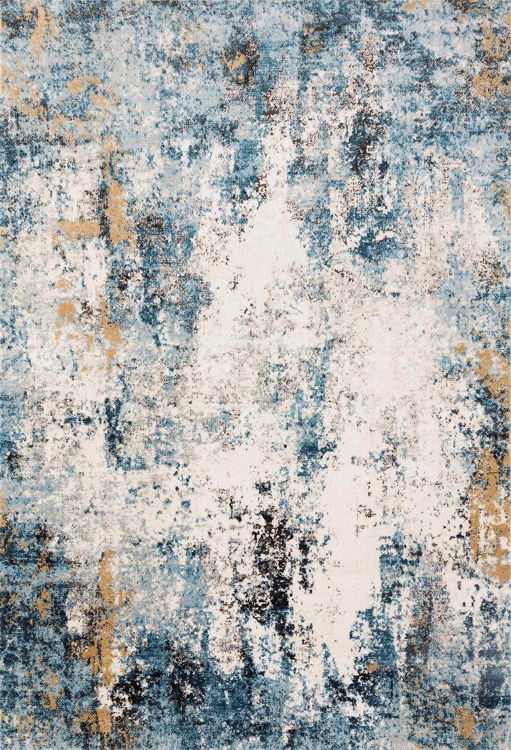 Loloi II Alchemy Abstract Denim / Ivory Area Rug