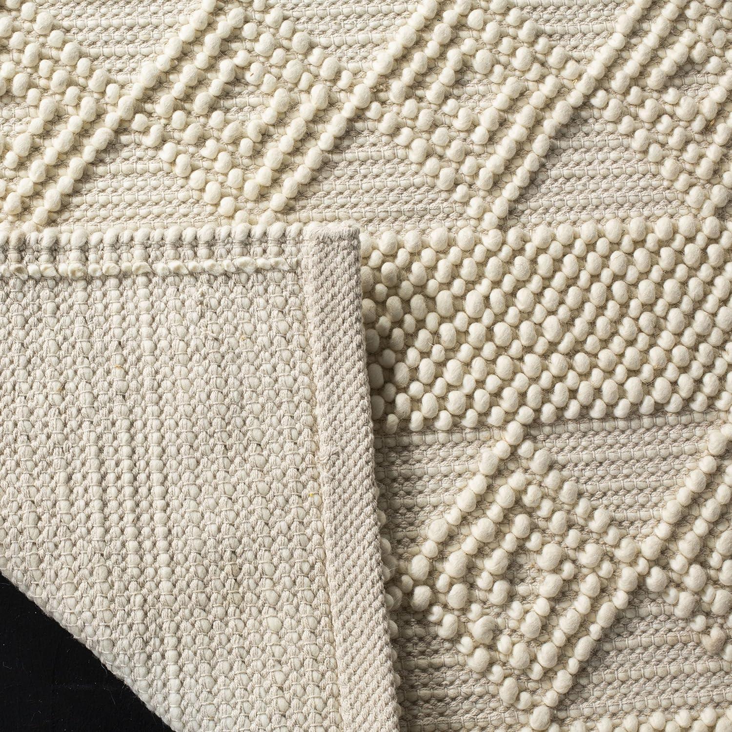 Natura Hand Woven 60% Wool And 40% Cotton Geometric Rug