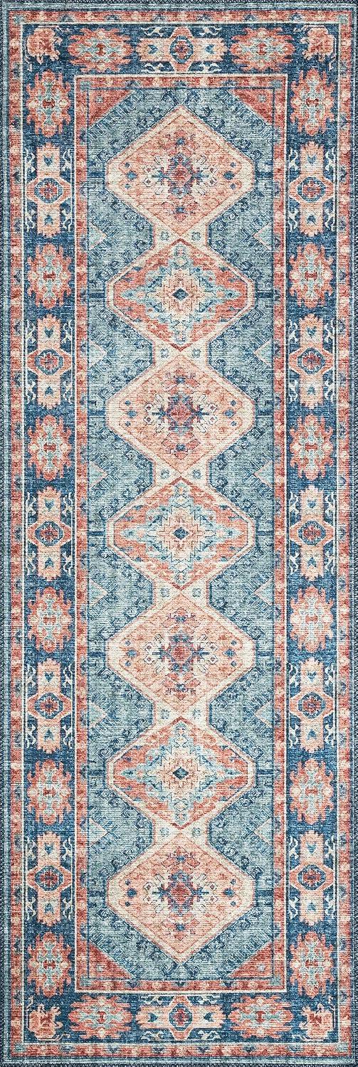 Loloi II Skye Oriental Turquoise / Terracotta Area Rug