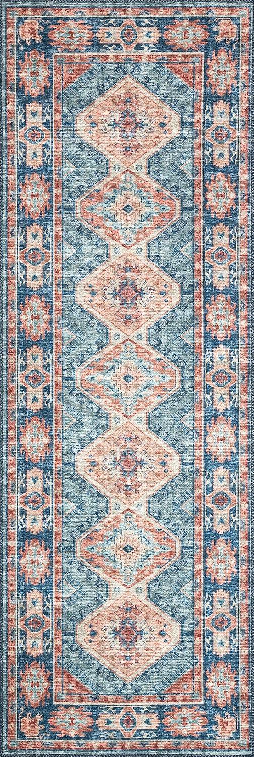 Loloi II Skye Oriental Turquoise / Terracotta Area Rug