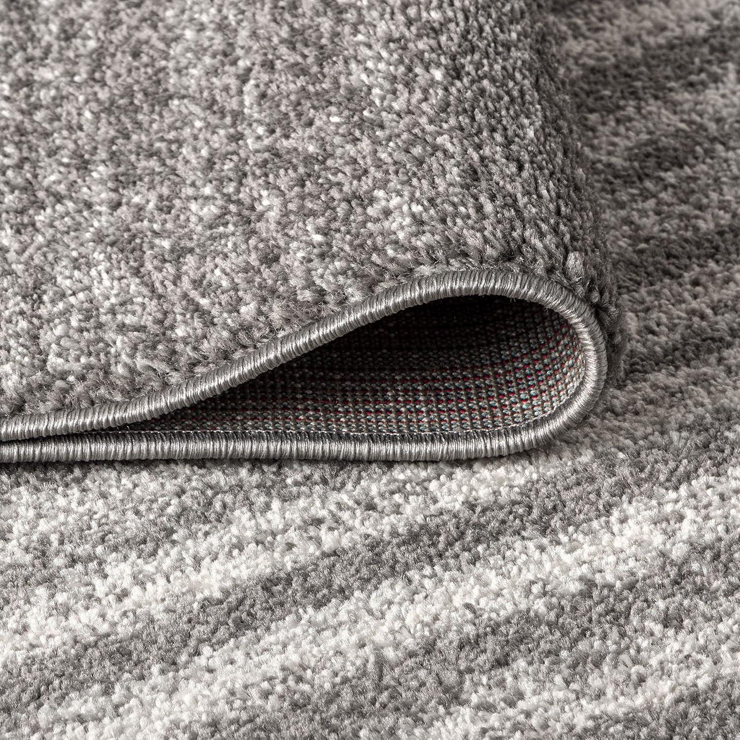 8'x10' Aya Berber Stripe Geometric Area Rug, Gray/Cream - JONATHAN Y