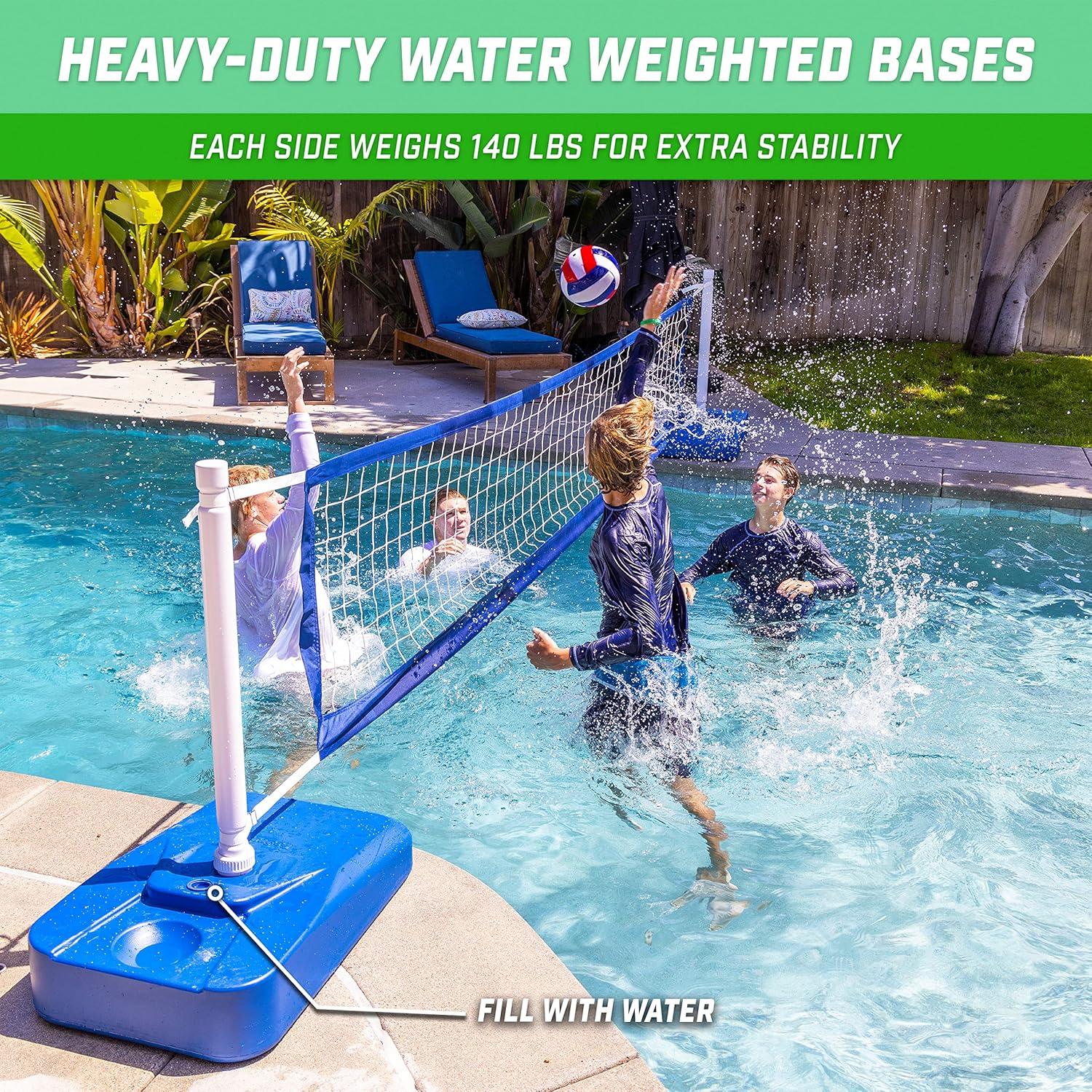 GoSports GoSports Splash Net Elite Pool Volleyball Game with Water Weighted Bases