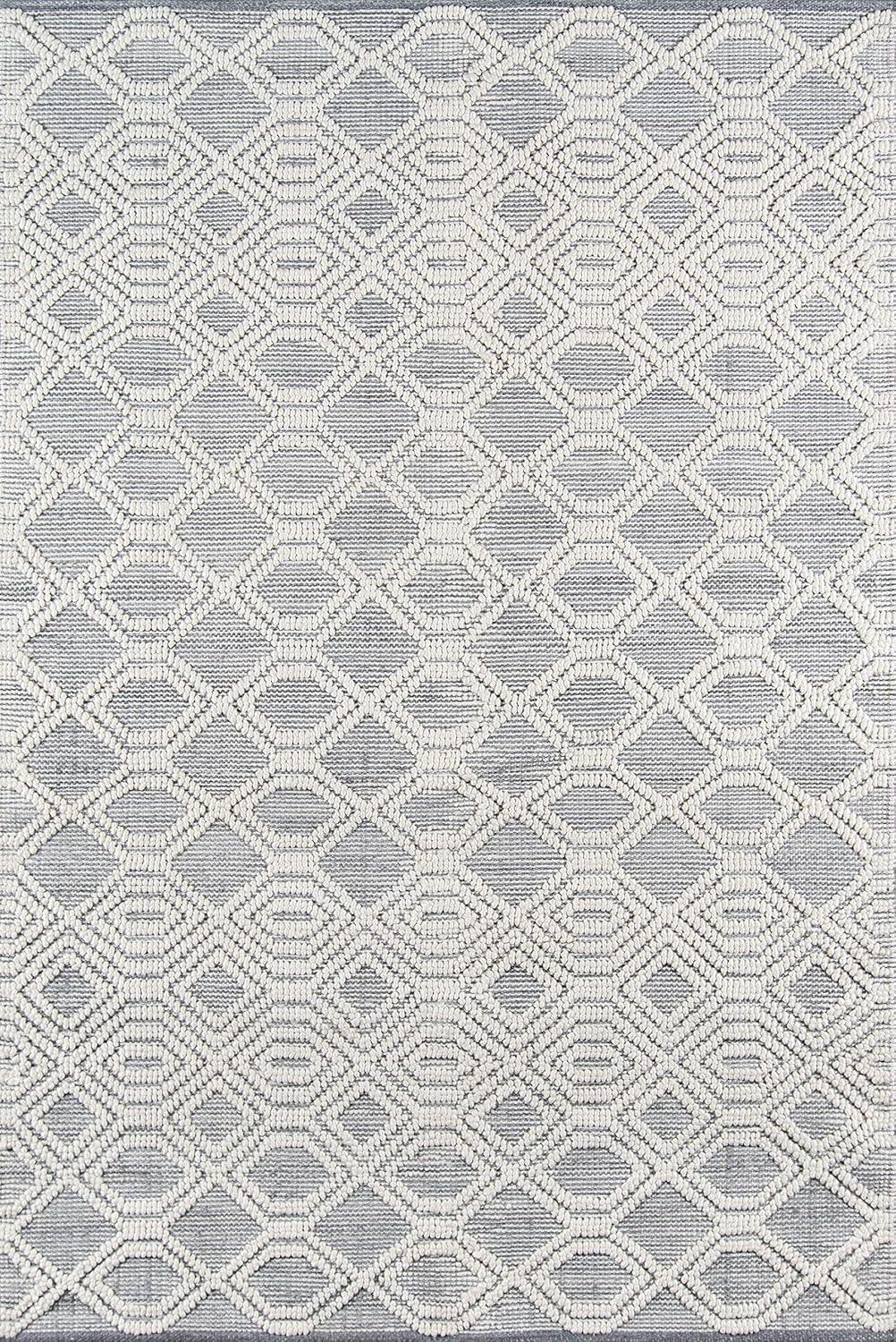 Momeni  Hermosa Hand Woven Area Rug Grey 3'6" X 5'6" 4' x 6' Indoor,Accent,Handmade Rectangle
