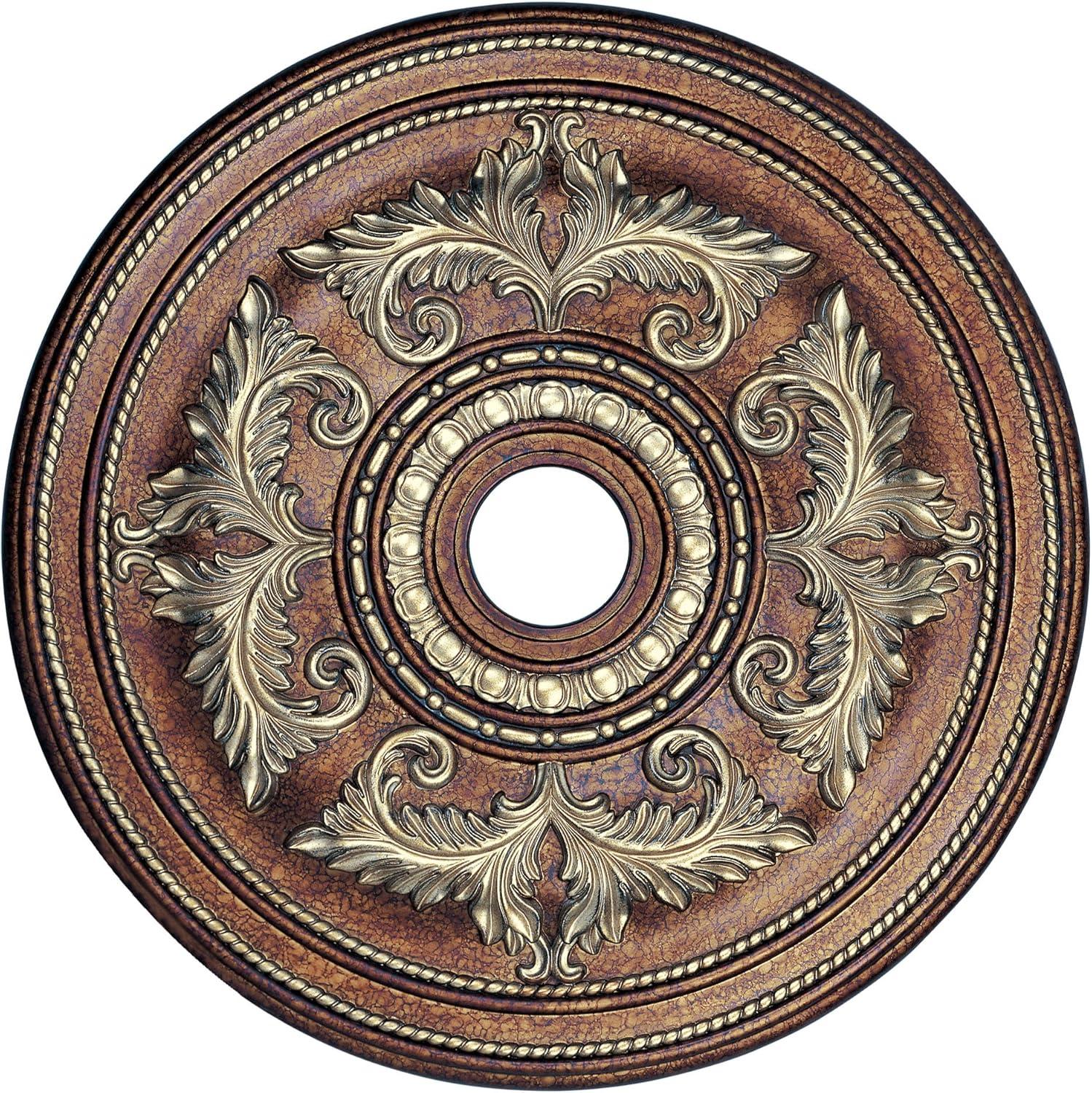 8210-64-Livex Lighting-Versailles - Ceiling Medallion in Style - 30.5 Inches wide by 1.5 Inches high-Hand Painted Palacial Bronze Finish