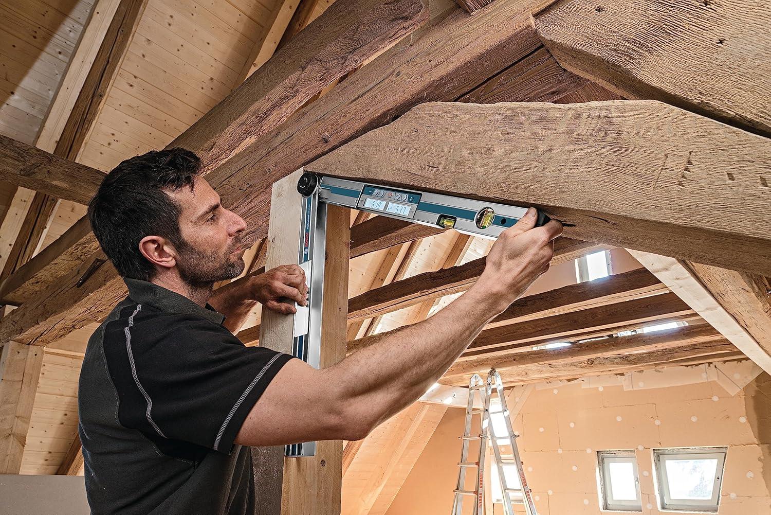 Miter Finder Digital Angle Finder Features Inclinometer, Miter Cut Calculator, Protractor, Digital Level with Case