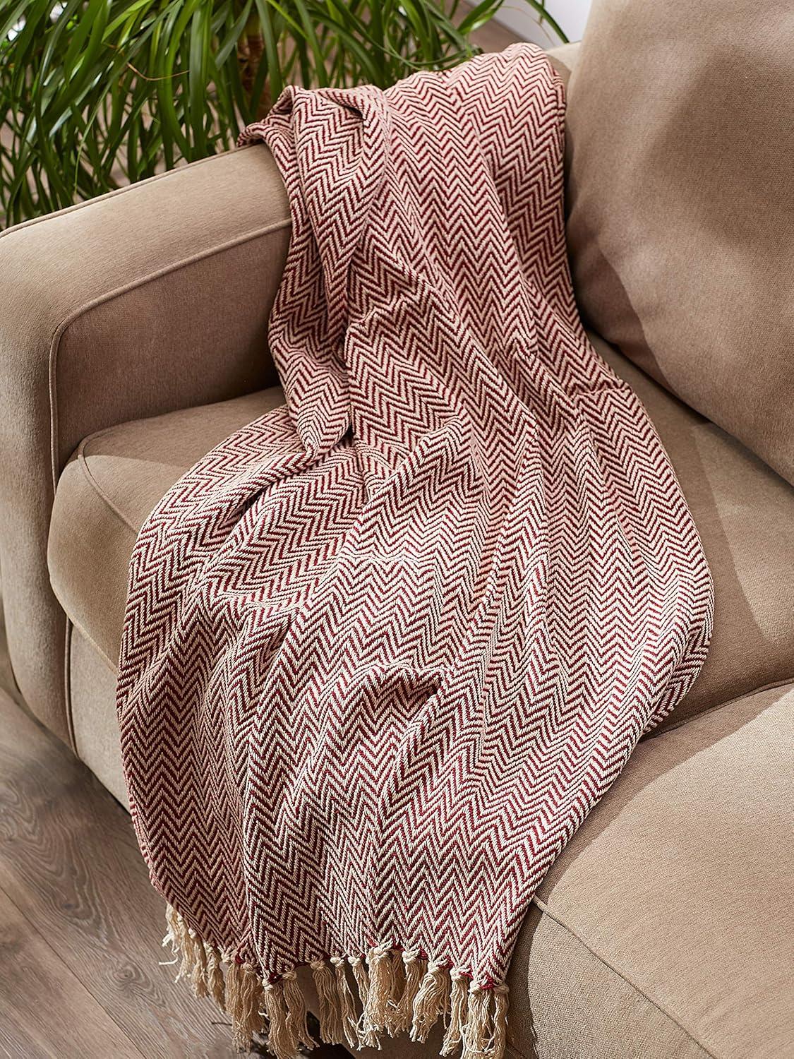 Design Imports Hand Woven Throw Blanket