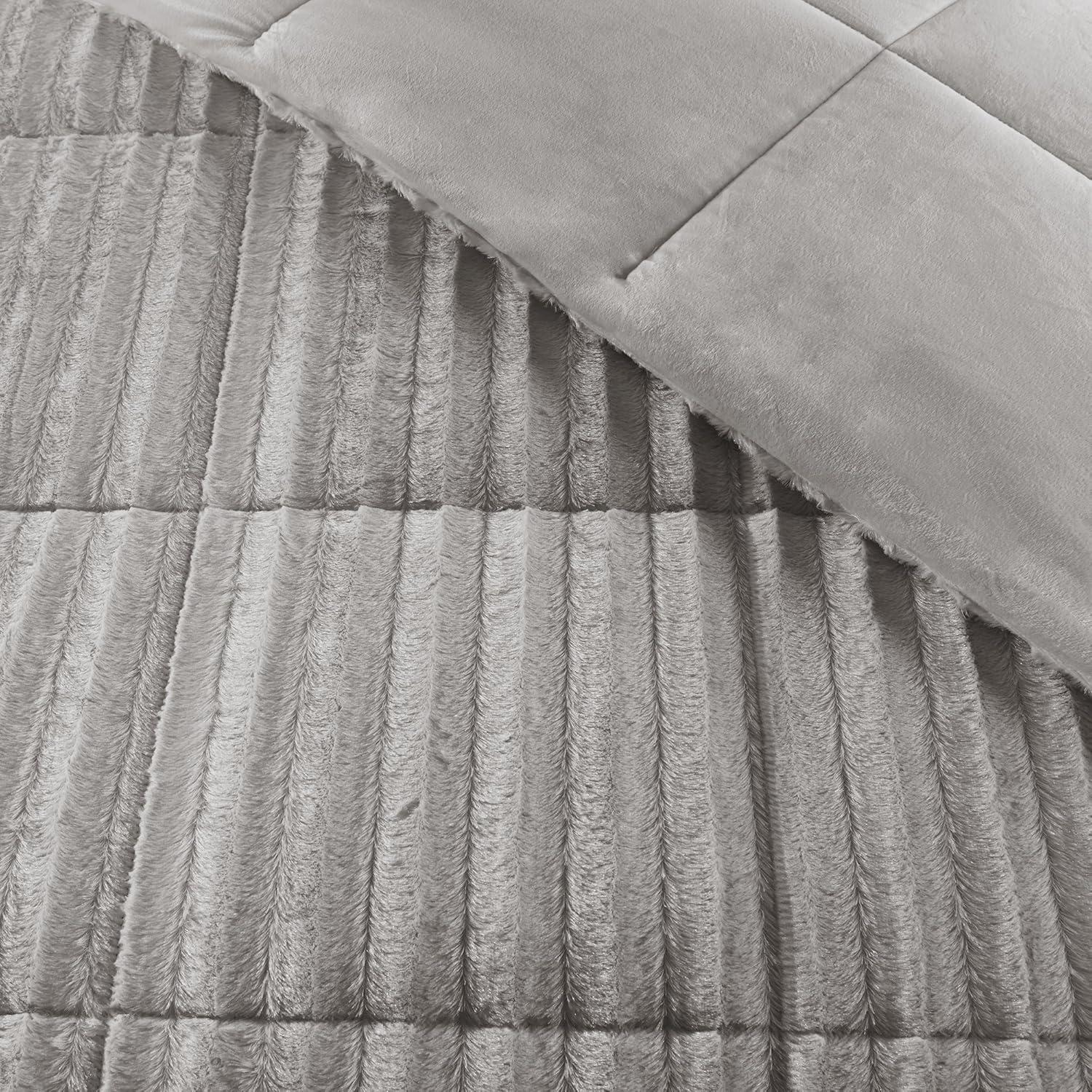 Madison Park Faux Fur 3 Piece Comforter Set