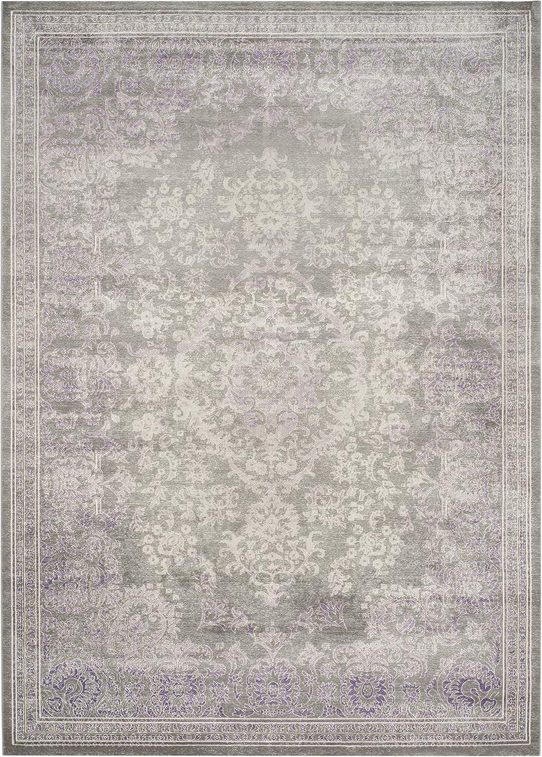 Passion PAS402 Power Loomed Area Rug - Grey/Lavender - 8'x11' - Safavieh.