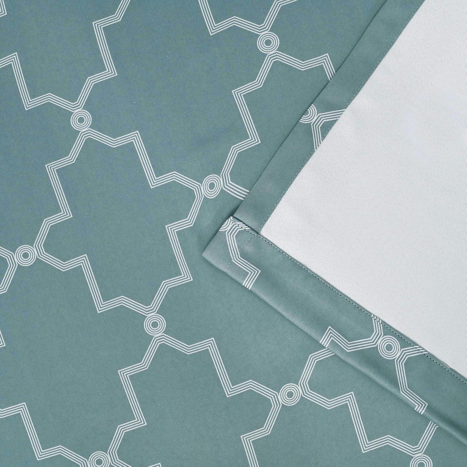 Superior Trellis Blackout Curtains, Rod Pocket, Set of 2, 42" x 108", Teal