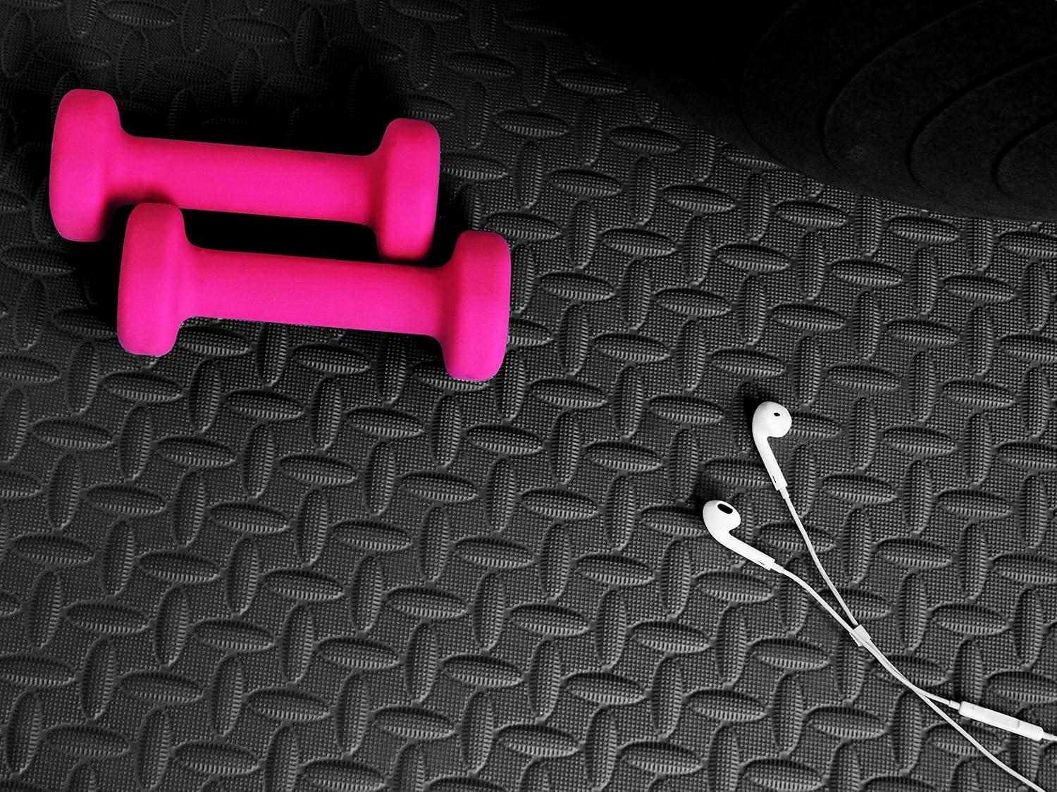 Signature Fitness Puzzle Exercise Mat with EVA Foam Interlocking Tiles