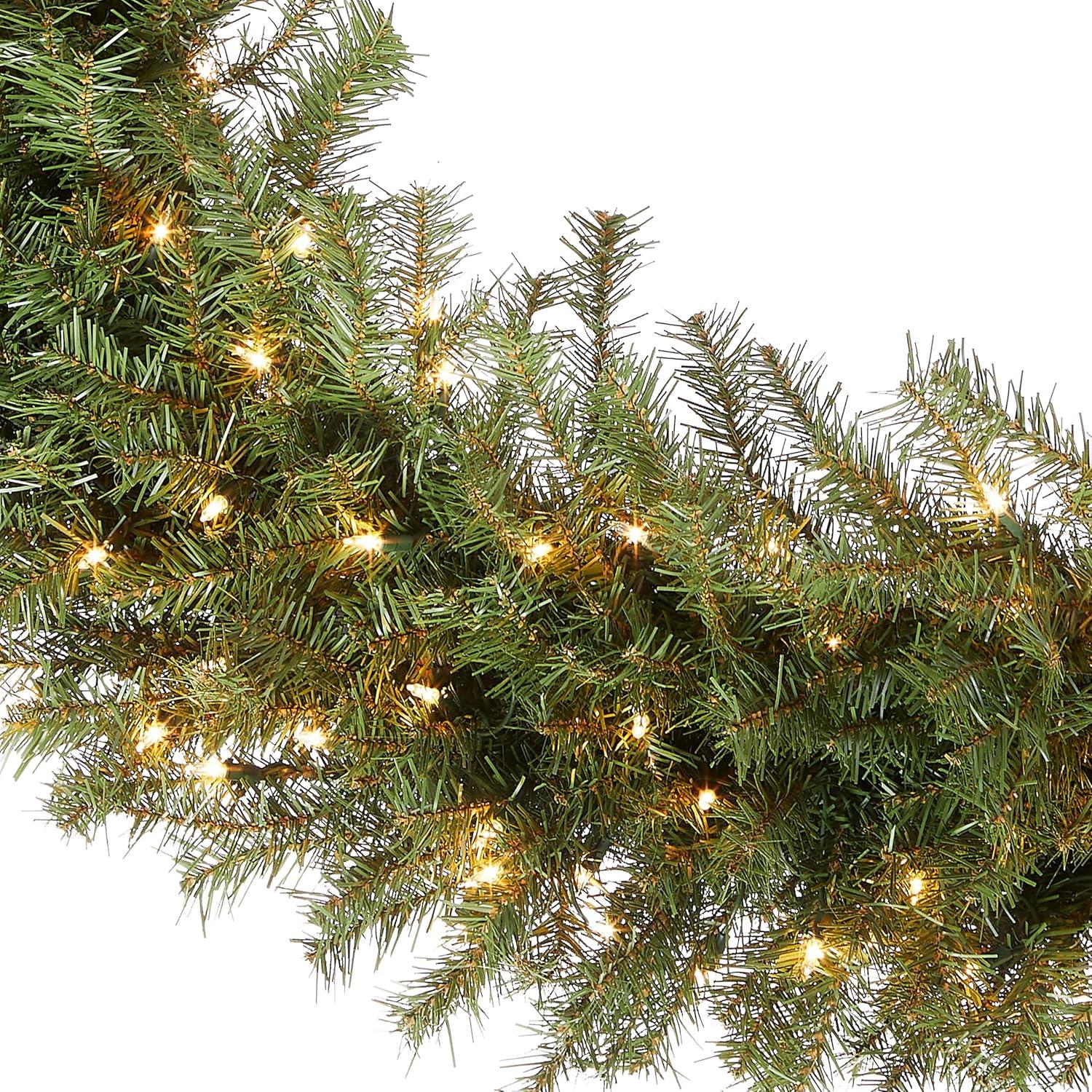 48" Prelit Norwood Fir Artificla Wreath Clear Lights - National Tree Company