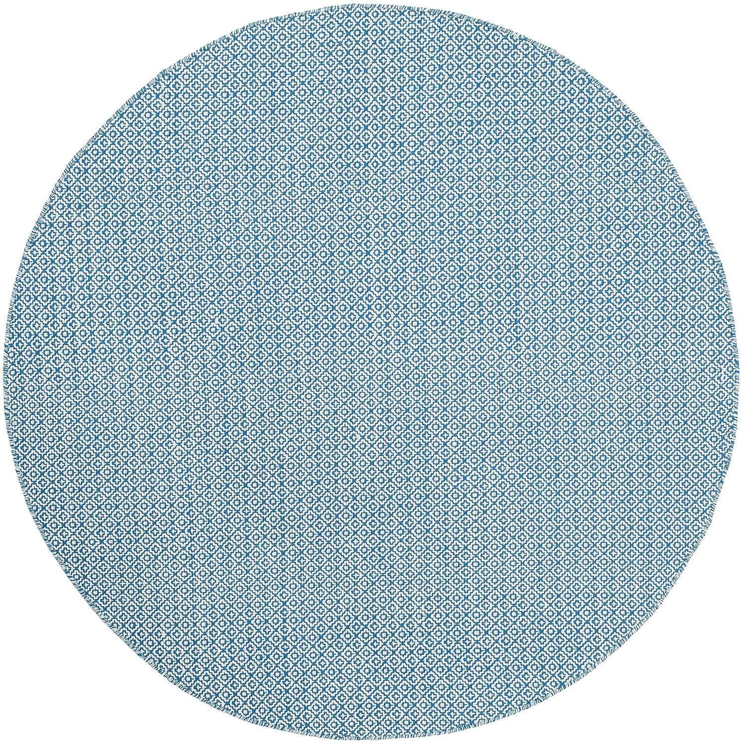 Montauk MTK717 Hand Woven Area Rug - Ivory/Blue - 6' Round - Safavieh.