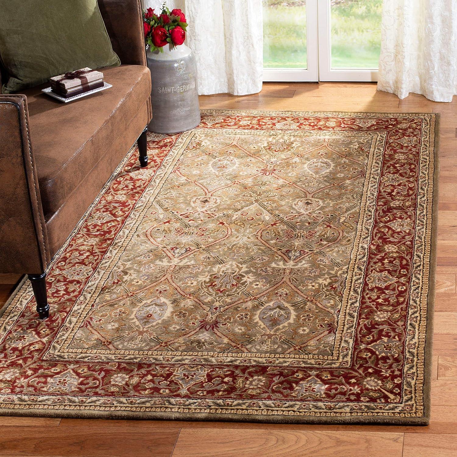 SAFAVIEH Persian Legend Amy Floral Bordered Wool Area Rug, Ivory/Rust, 3' x 5'