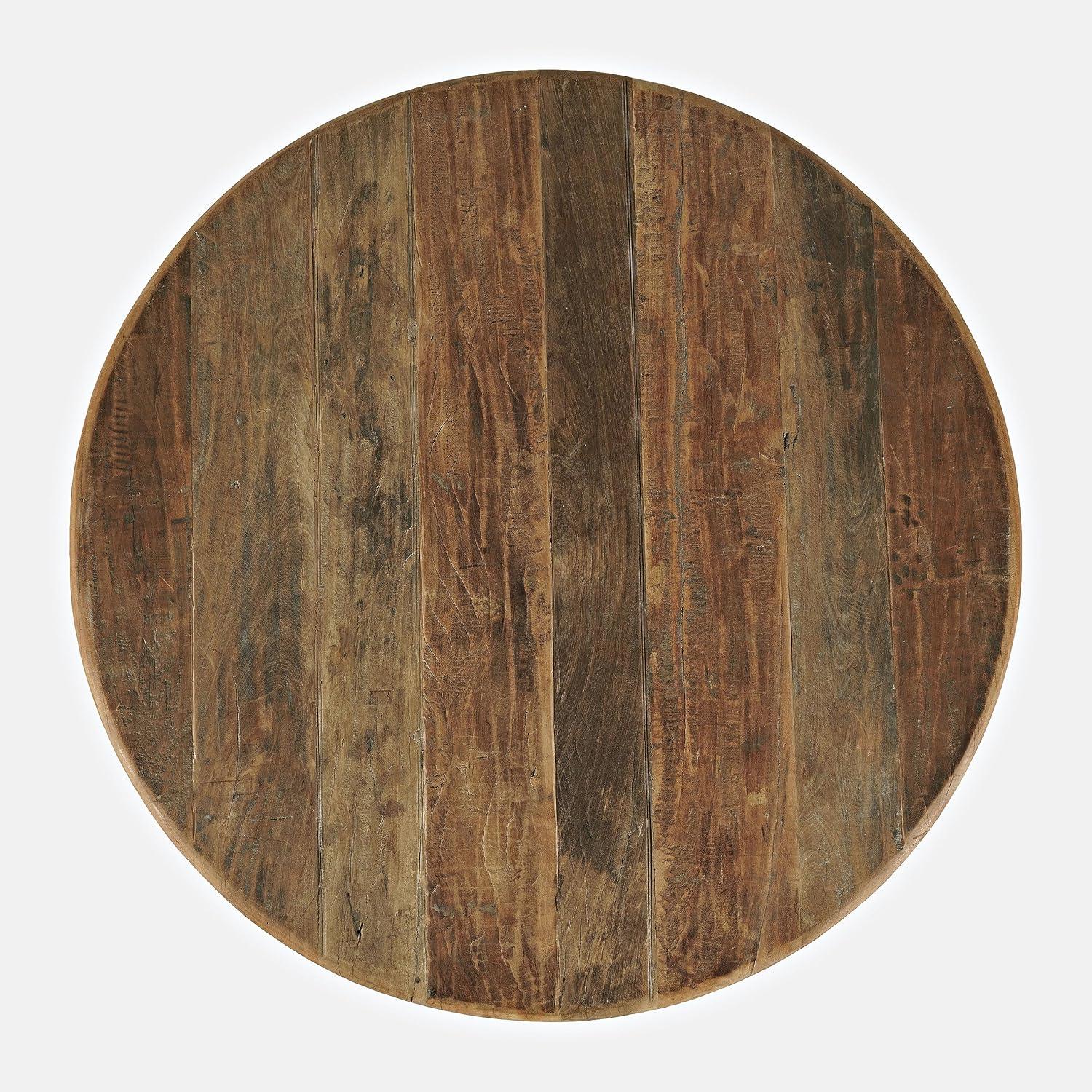 42" Rustic Reclaimed Wood Round Dining Table