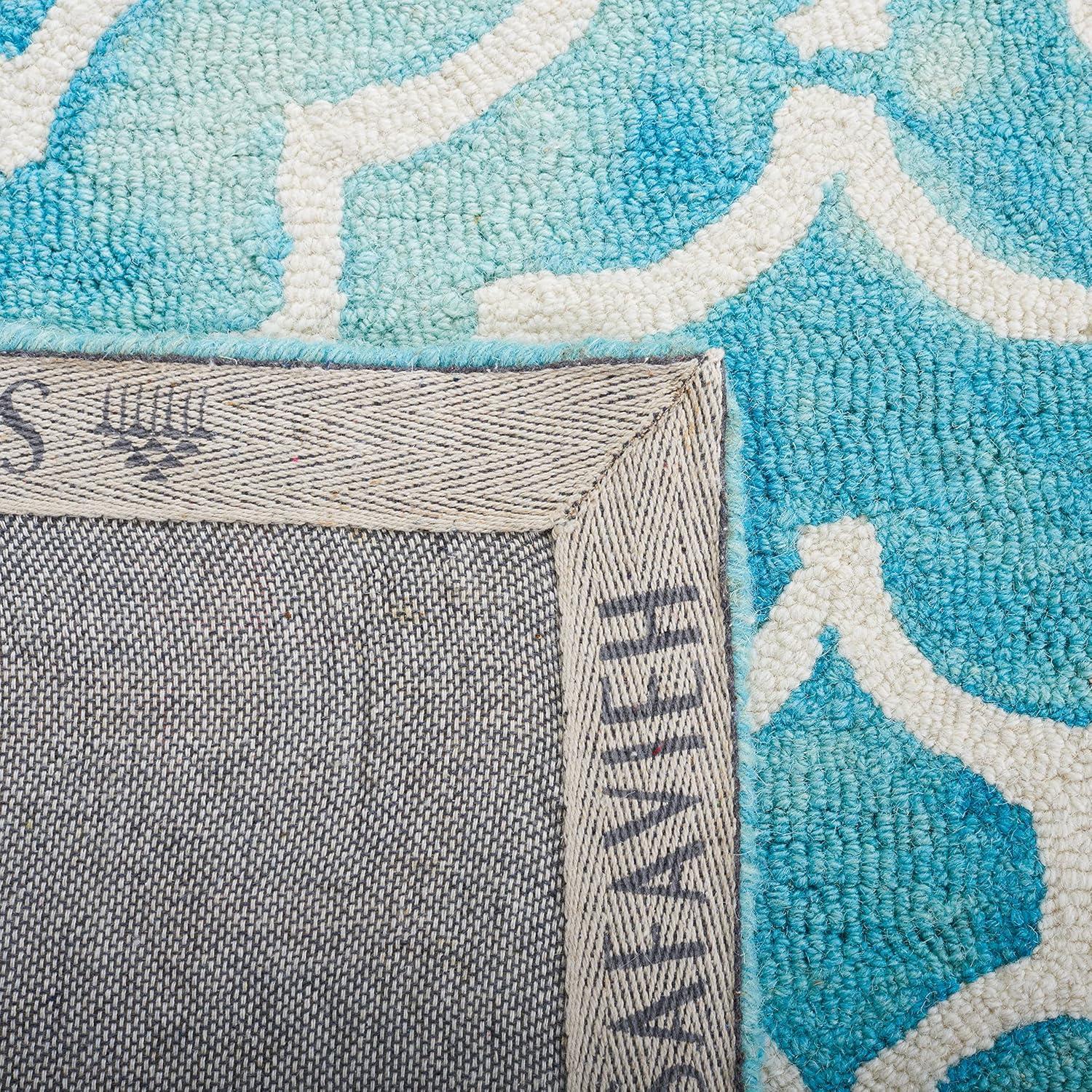 Dip Dye DDY538 Hand Tufted Indoor Area Rug - Turquoise/Ivory - 8'x10' - Safavieh