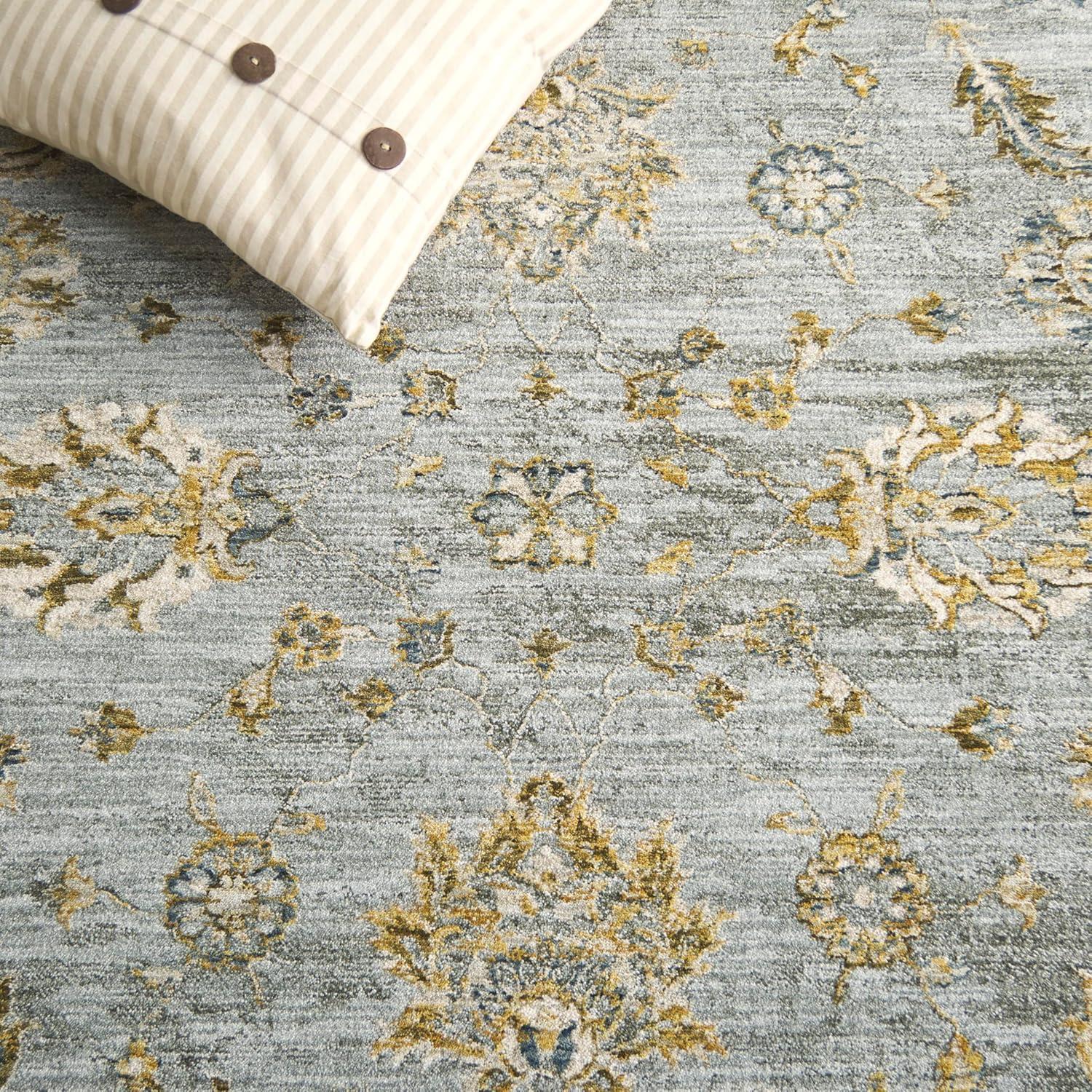 Hamilton HLT106 Power Loomed Area Rug - Blue/Gold - 8'9"x11'9" - Safavieh.