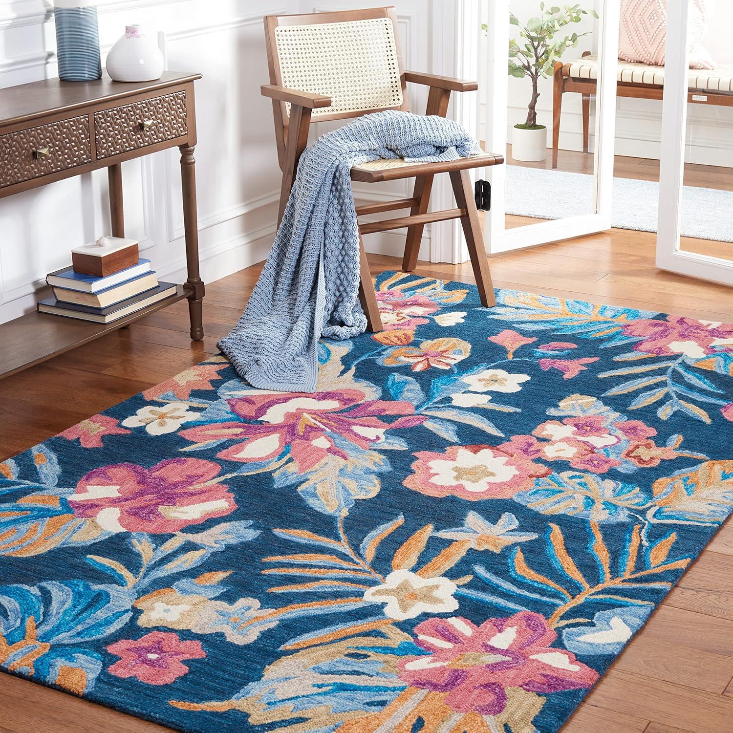 Jardin JAR152 Hand Tufted Area Rug - Blue/Pink - 3'x5' - Safavieh.