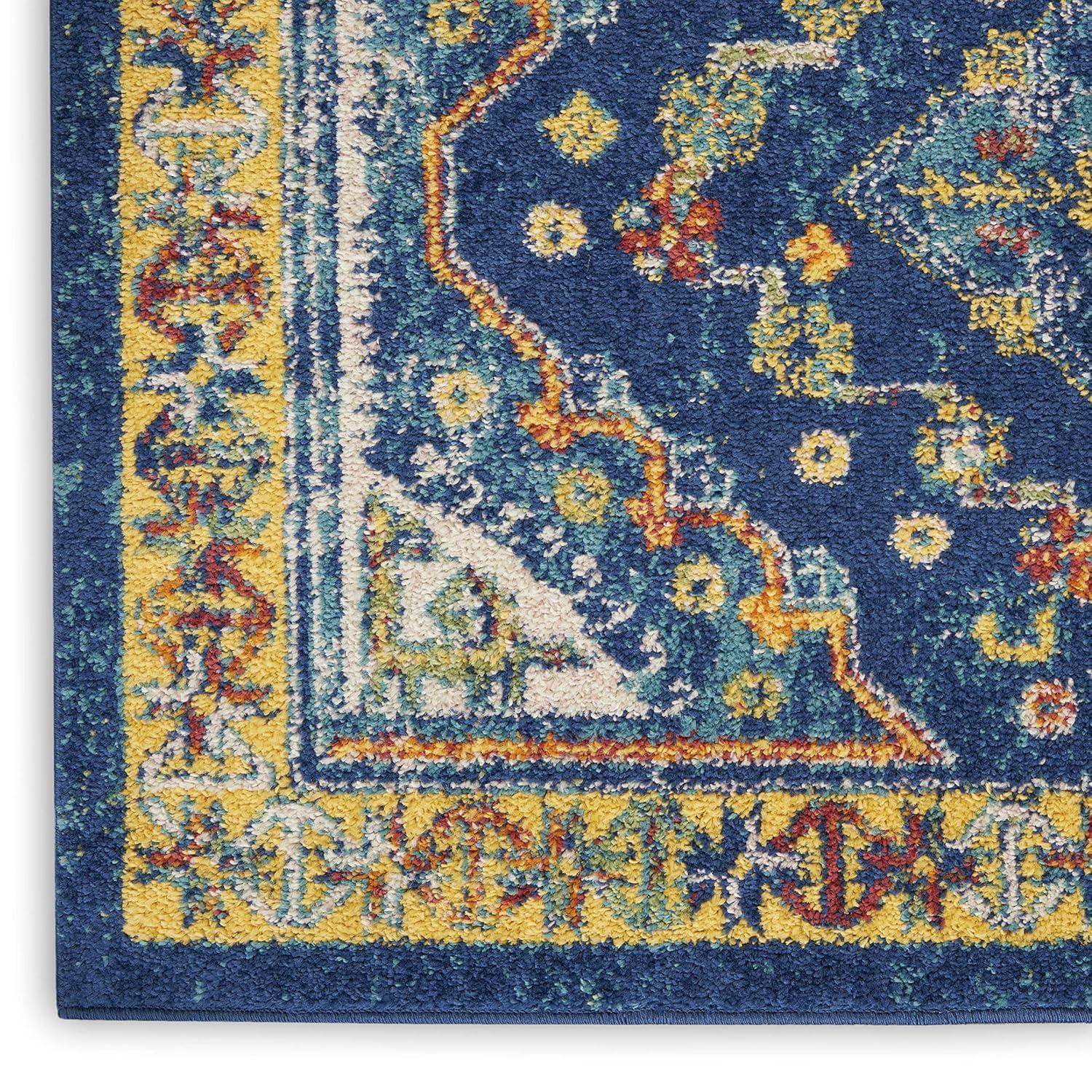 Nourison Allur Diamonds Geometric Indoor Area Rug Navy Multicolor 7'10" x 9'10"
