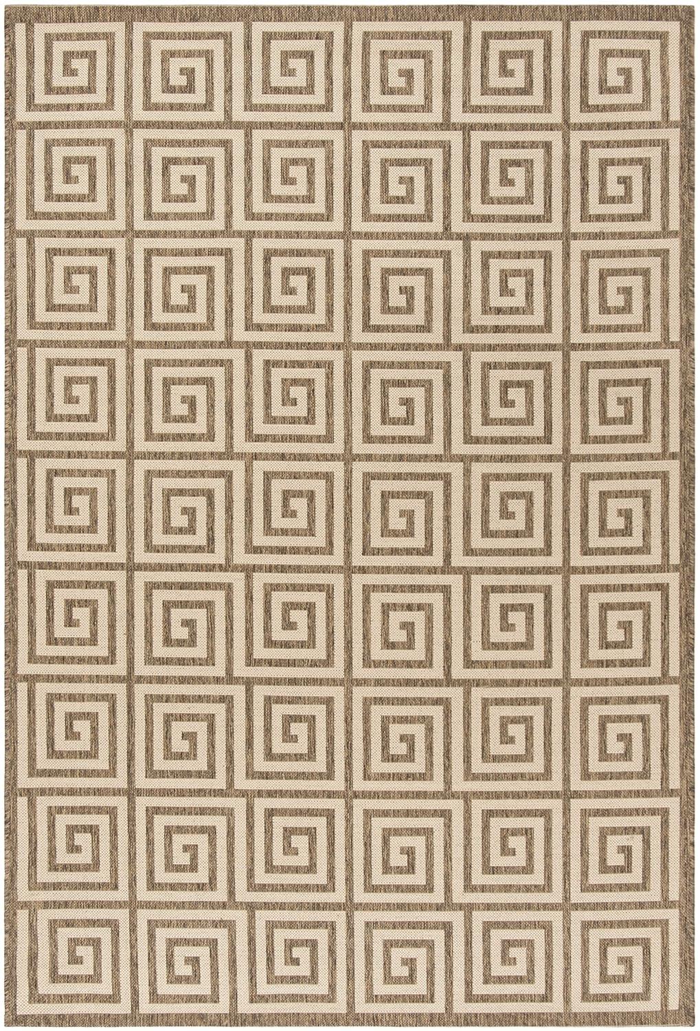 Linden LND129 Power Loomed Area Rug - Cream/Beige - 5'3"x7'6" - Safavieh