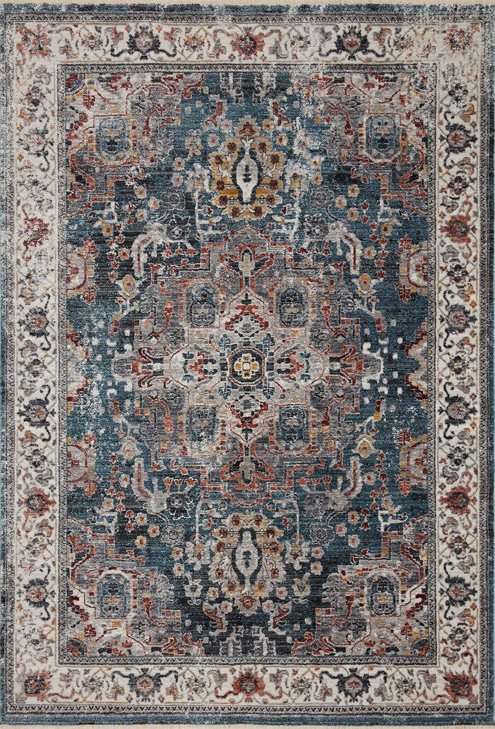 Loloi II Samra SAM-04 Slate / Multi Oriental Area Rug 2'-3" x 3'-10"