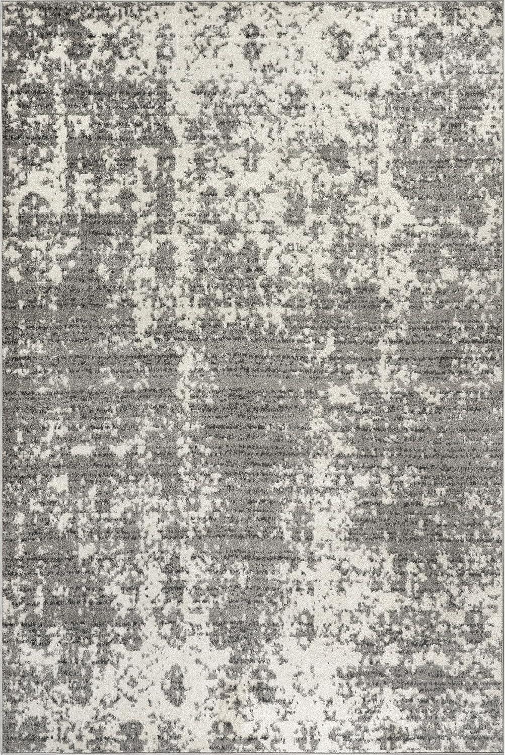 Nuloom Deedra Abstract 7x9 Indoor Area Rug for Living Room Bedroom Dining Room Kitchen, Grey/Ivory